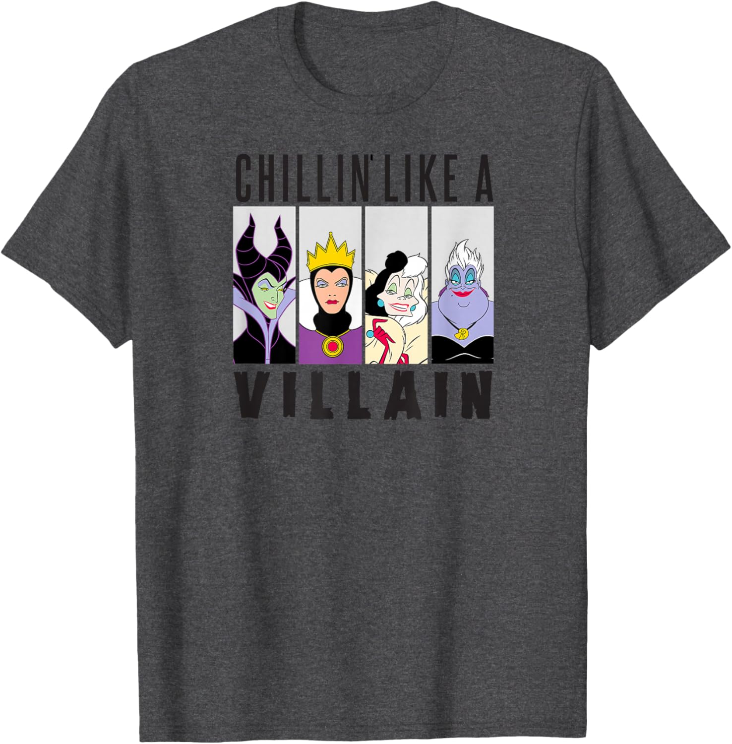 Disney Villain Gang T-Shirt featuring Ursula, Evil Queen, Cruella, Maleficent - 8