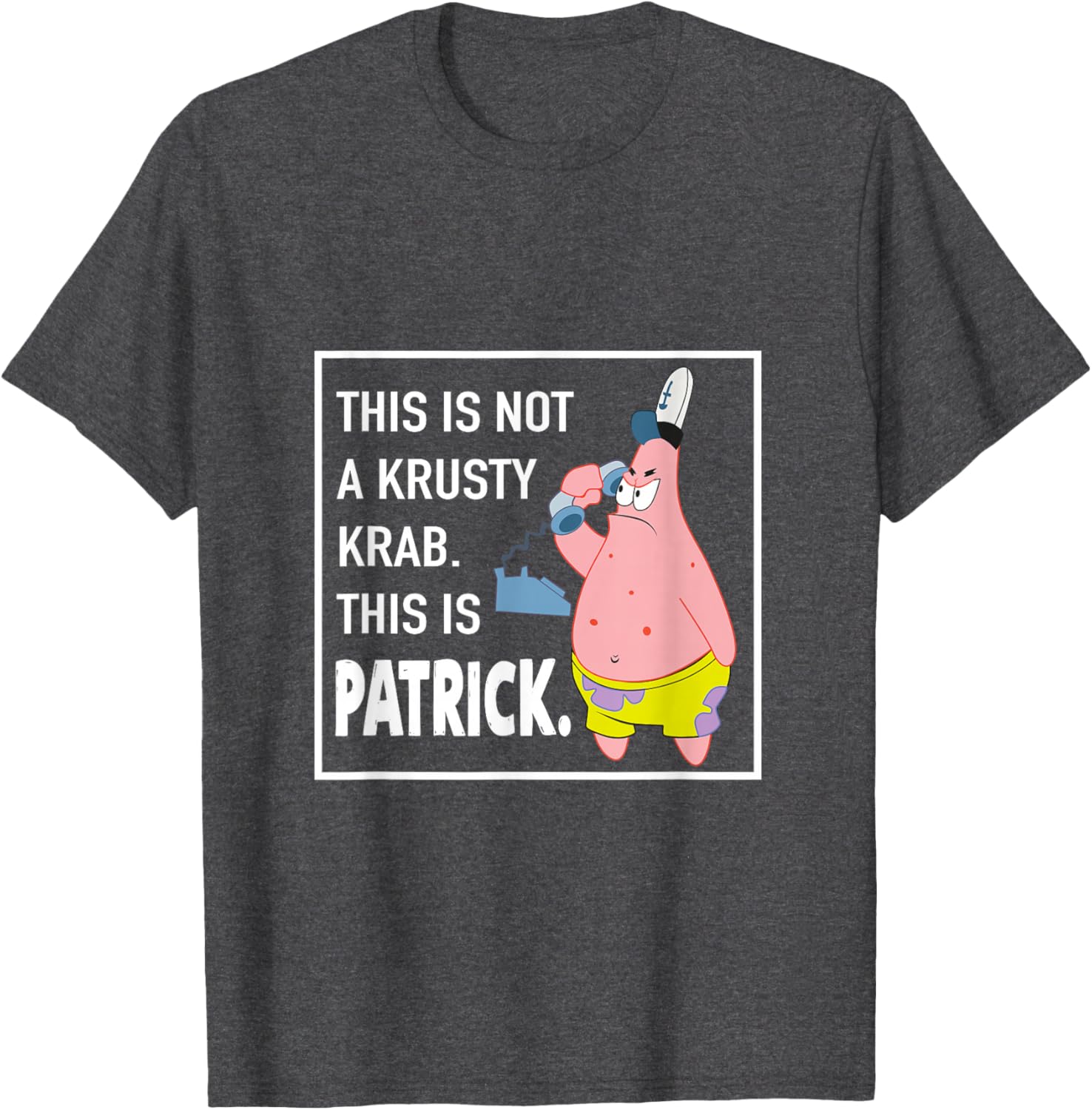 Patrick Star This is Not a Krusty Krab T-Shirt Fun Ocean Theme Apparel - 10