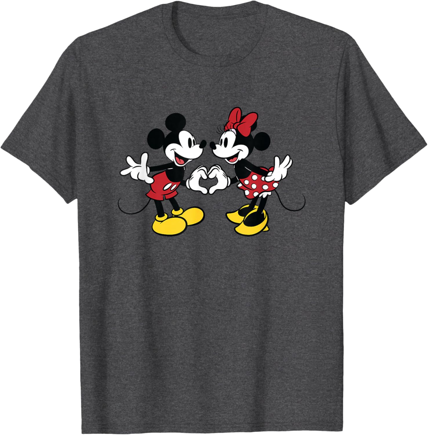 Disney Mickey and Friends Valentine Heart T-Shirt for Couples and Fans - 17