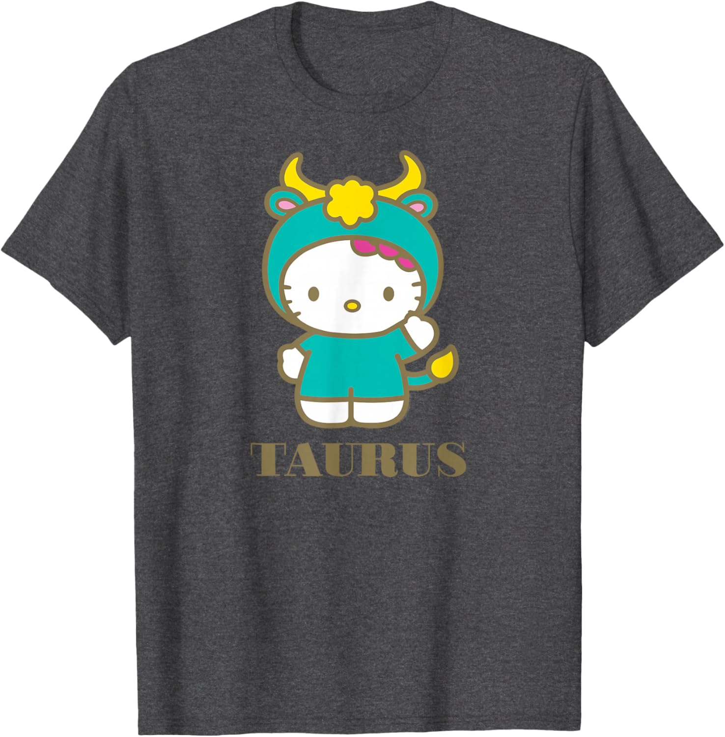 Hello Kitty Taurus Zodiac T-Shirt Cute Astrology Fashion Tee for Fans - 11