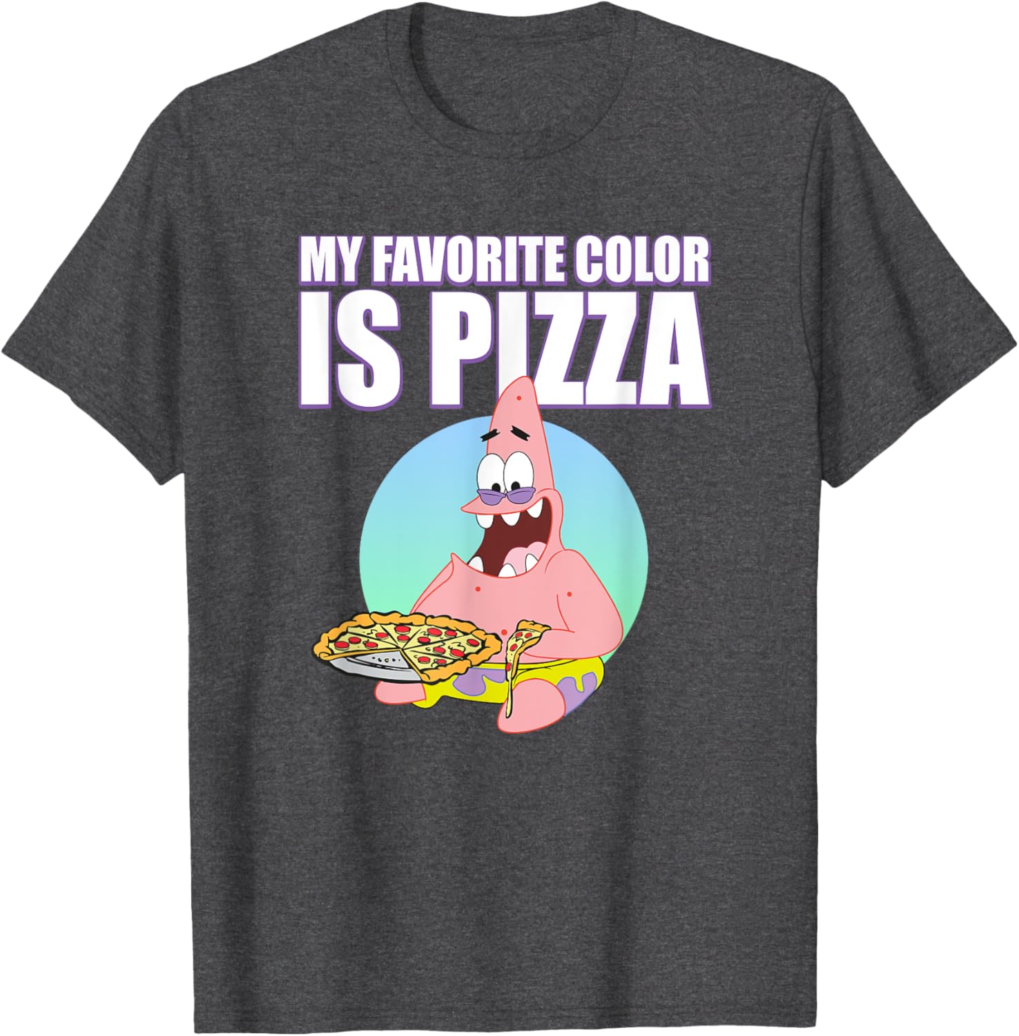 Mademark x SpongeBob SquarePants Patrick Loves Pizza T-Shirt for Fun Lovers - 5