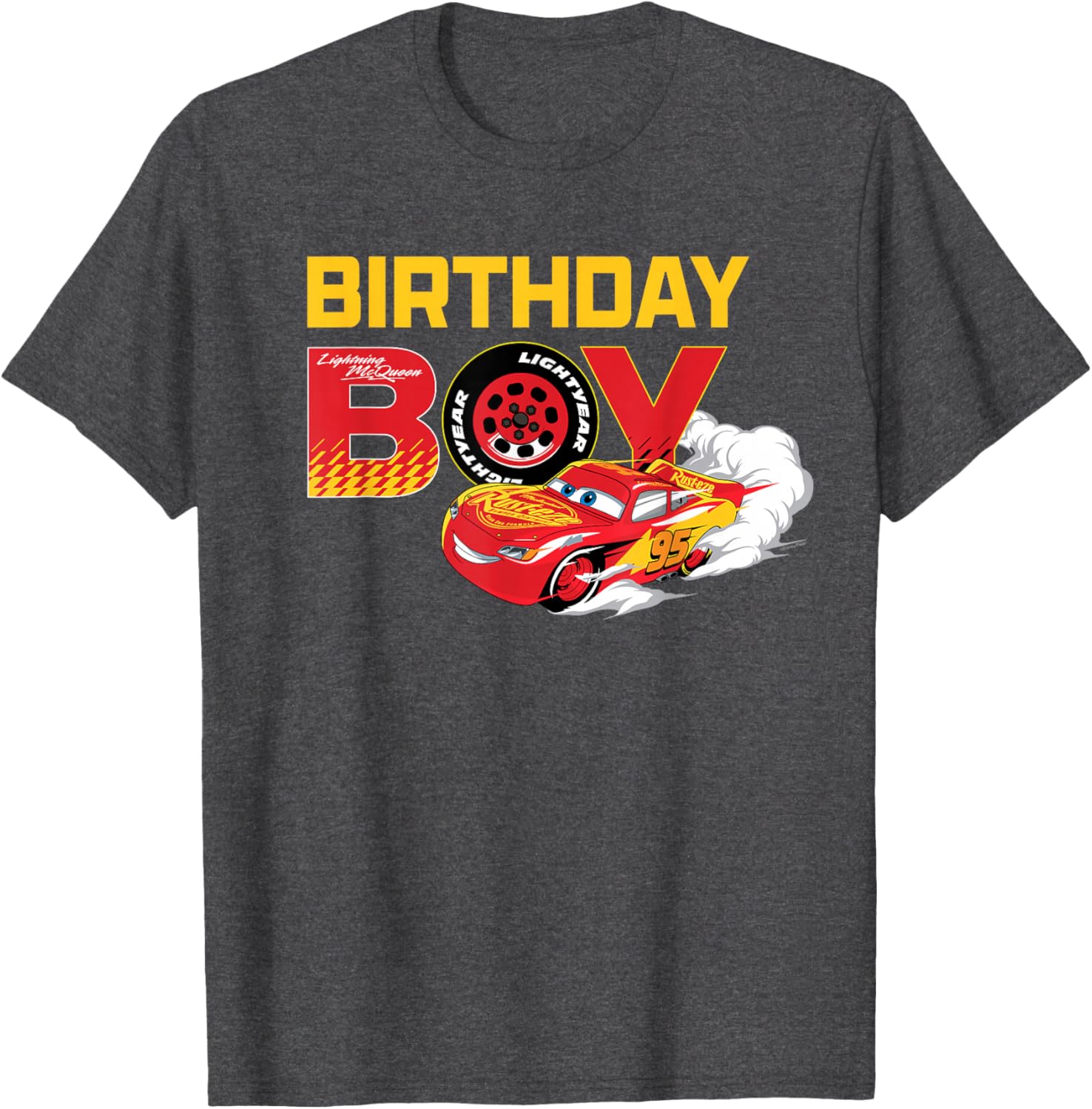 Lightning McQueen Birthday Boy T-Shirt for Disney Pixar Cars Fans - 19
