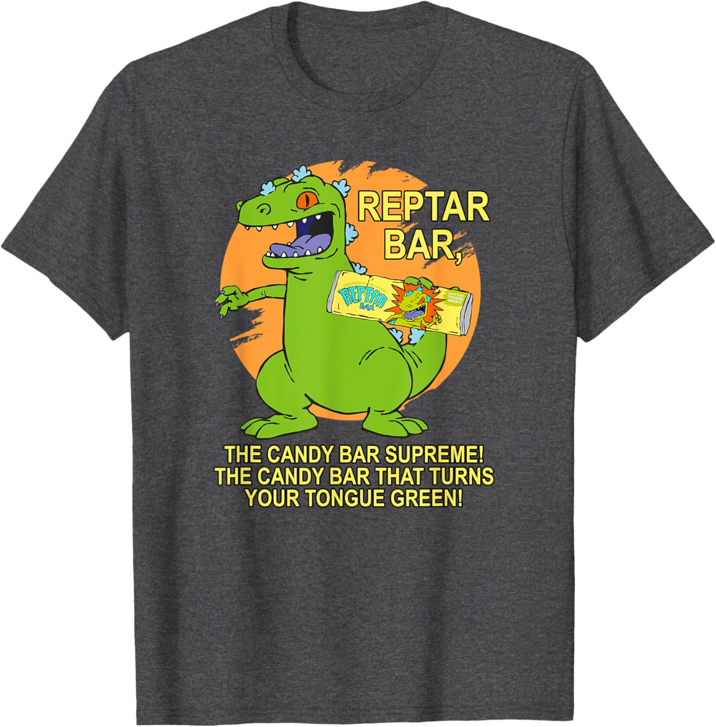 Mademark x Rugrats Reptar Bar T-Shirt Turns Your Tongue Green Fun Apparel - 4