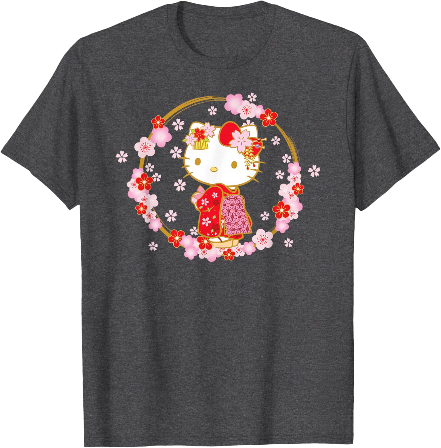 Hello Kitty Sakura Spring T-Shirt Cute Graphic Tee for Kids and Adults - 8