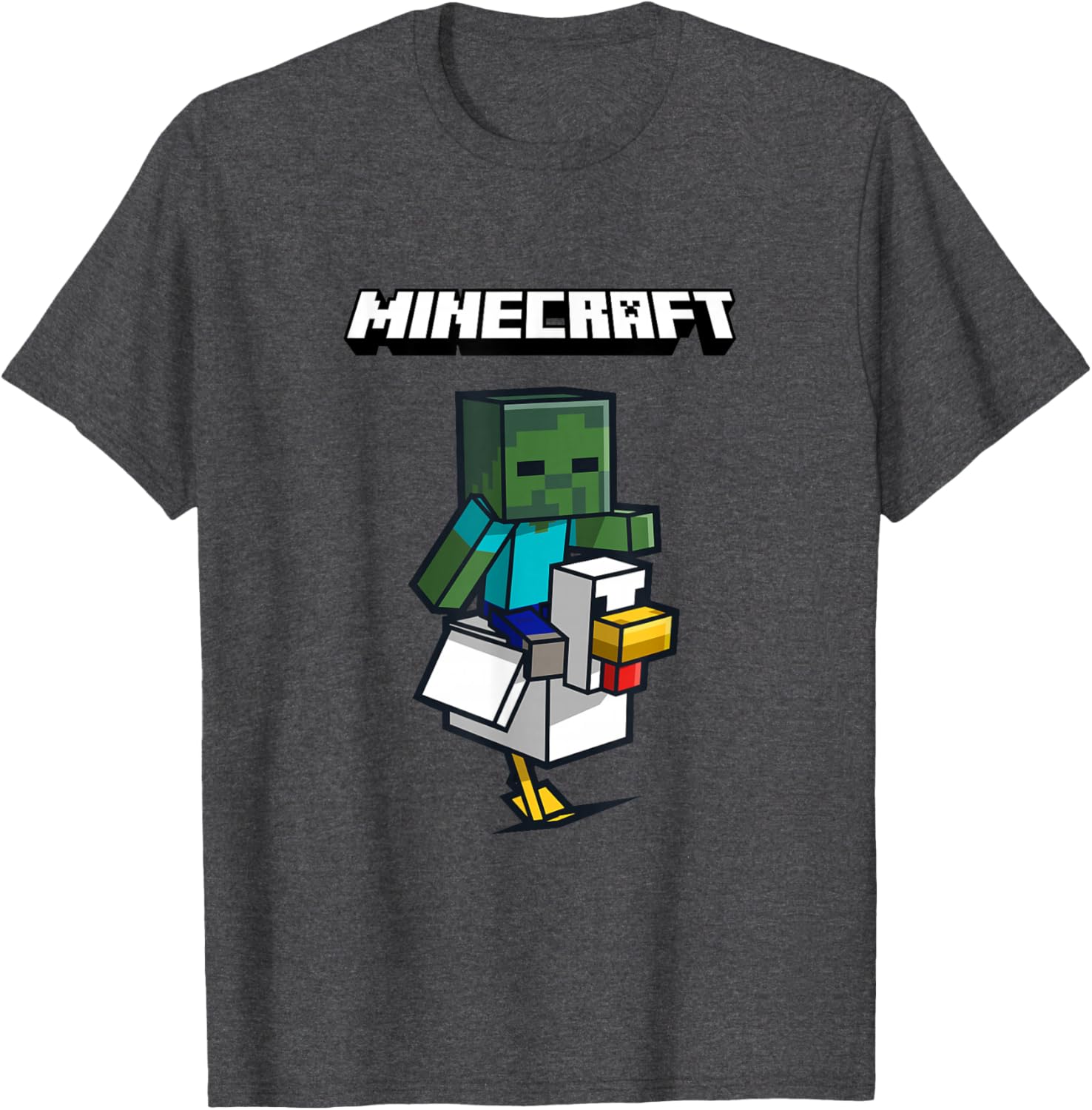 Cool Minecraft Zombie Ride Chicken Jockey T-Shirt for Gamers and Fans - 9