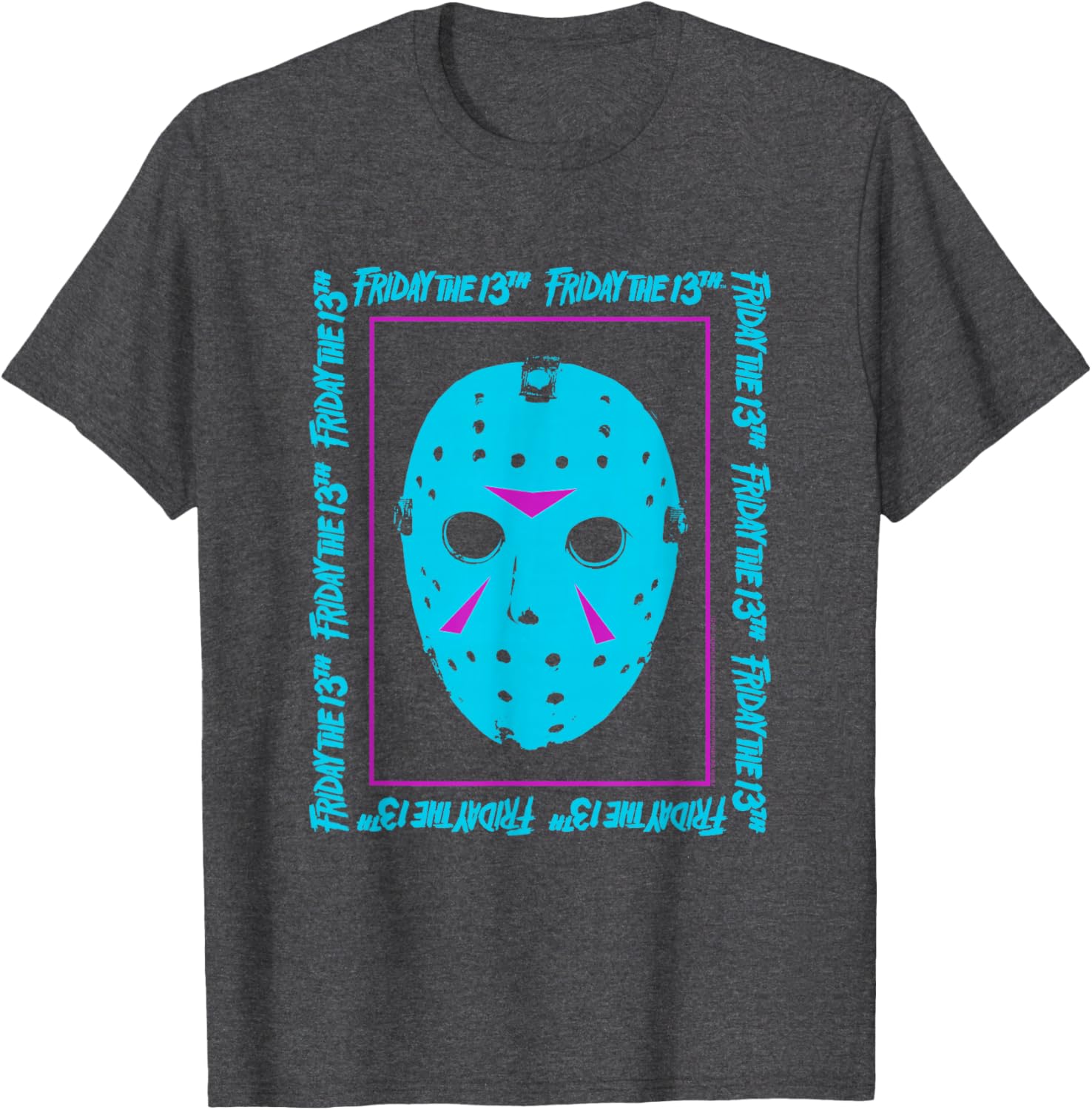 Ripple Junction Friday the 13th 1980 Blue Mask Frame T-Shirt for Fans - 8