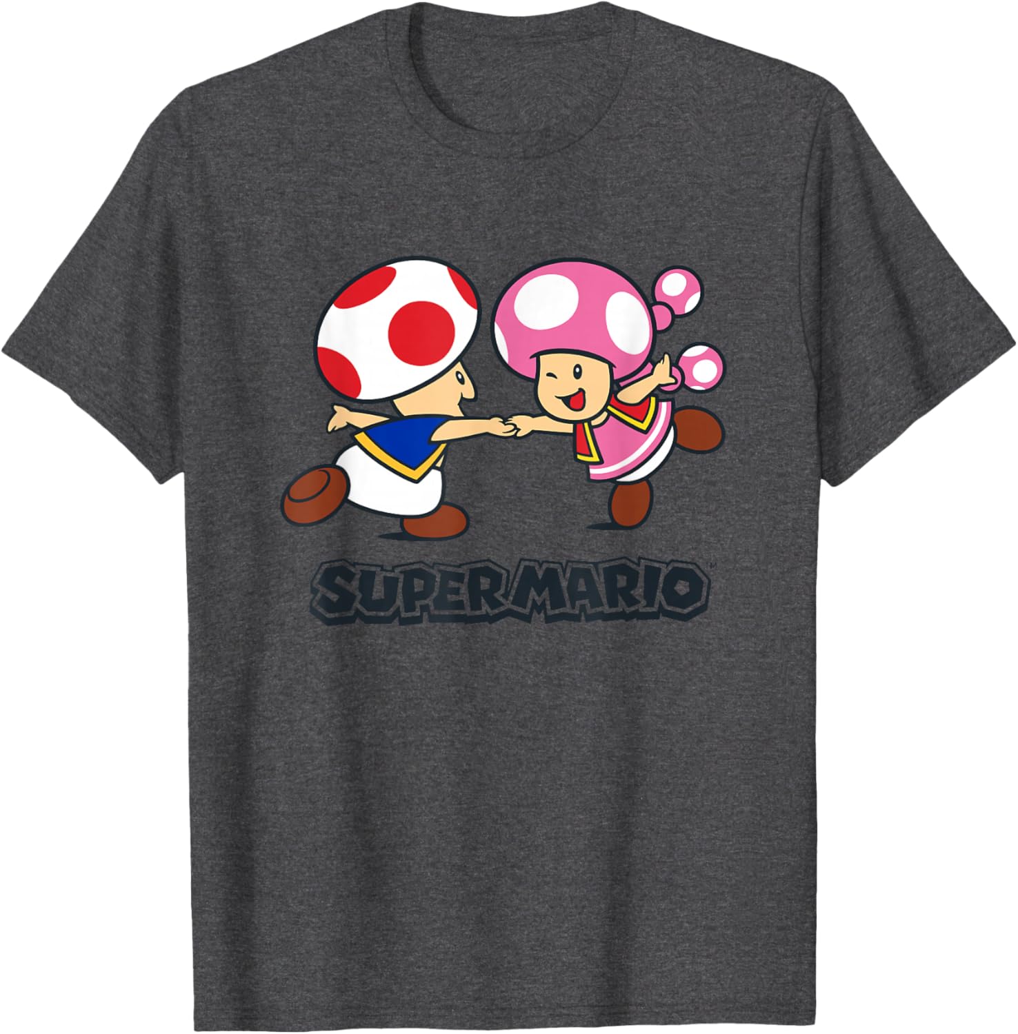 Super Mario Bros Happy Toads Classic Nintendo Duo T-Shirt for Fans - 24