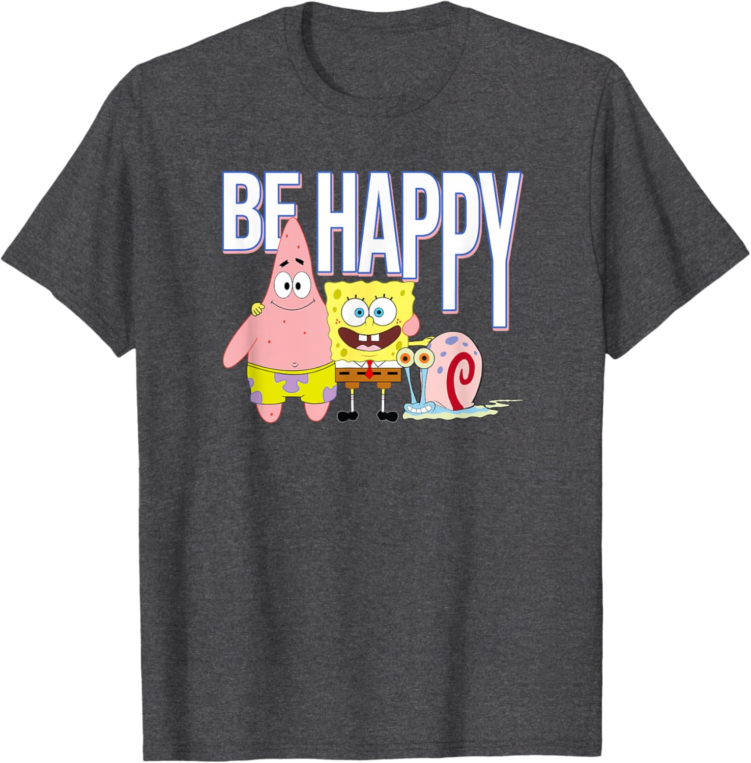 Be Happy T-Shirt with Patrick, SpongeBob & Gary from Mademark Collection - 10