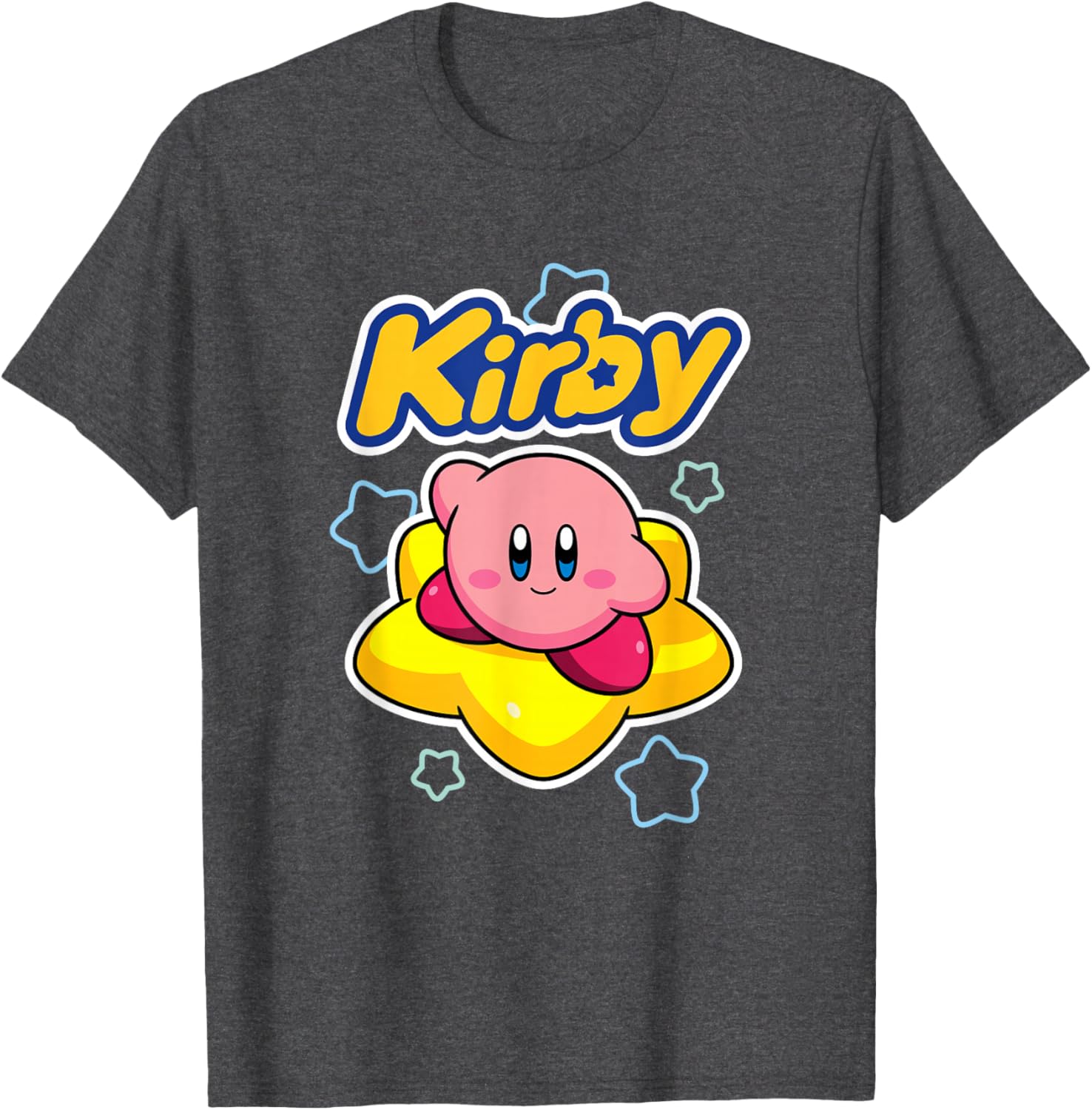 Kirby Big Star Surfing Portrait T-Shirt for Fans of Nintendo Adventure - 3