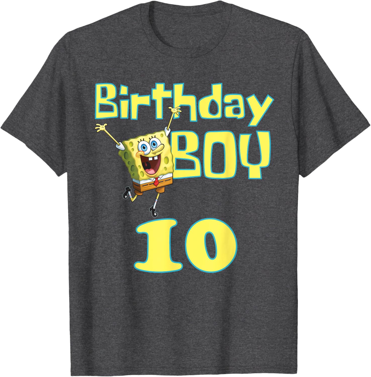 Mademark SpongeBob SquarePants Birthday Boy 10 T-Shirt for Kids - 3