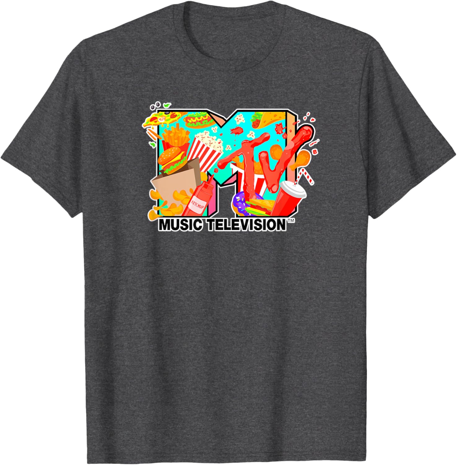 Mademark x MTV Fast Food Lovers T-Shirt for Music Fans and Foodies - 14