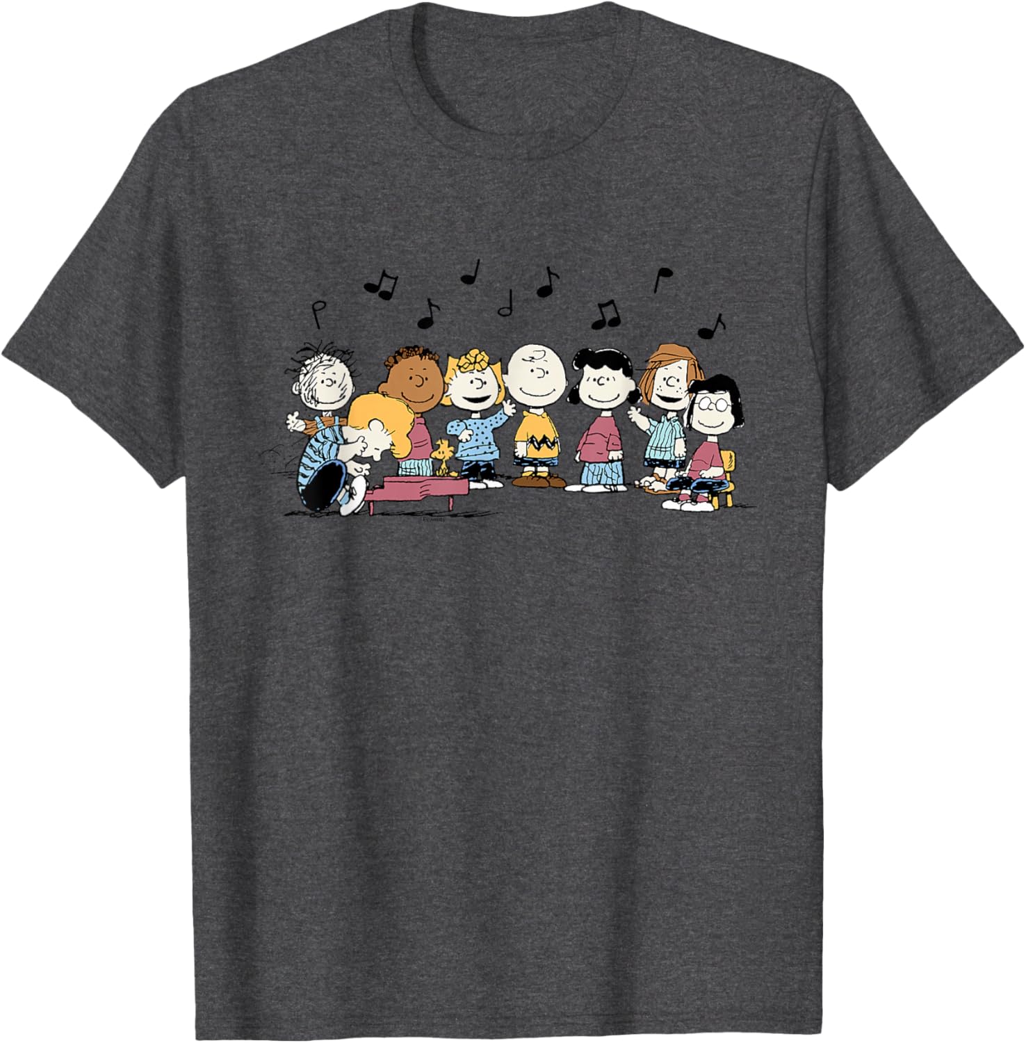 Peanuts Character Music T-Shirt featuring Charlie Brown and Friends - 3