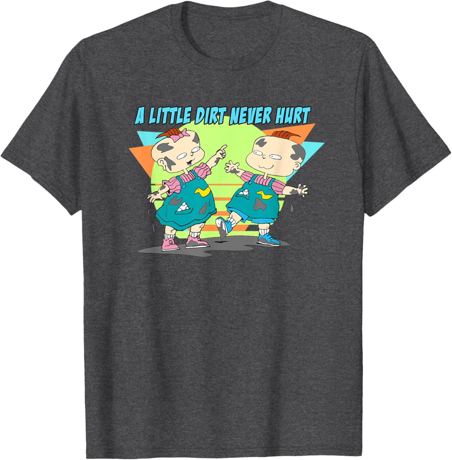 Mademark Rugrats Phil & Lil T-Shirt - Fun Dirt Themed Kids Clothing - 1