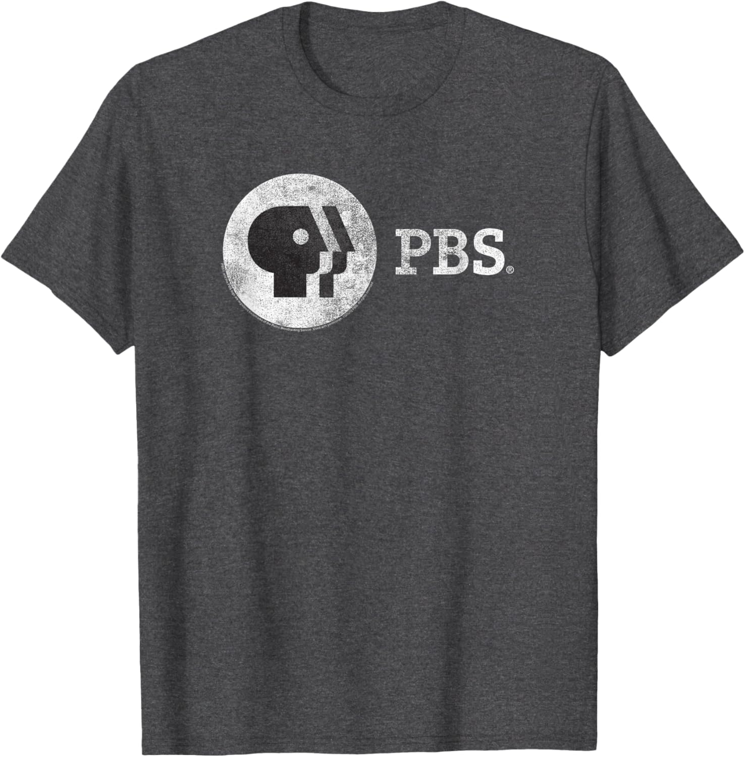 PBS Vintage Round White Logo T-Shirt for Fans of Public Broadcasting - 2