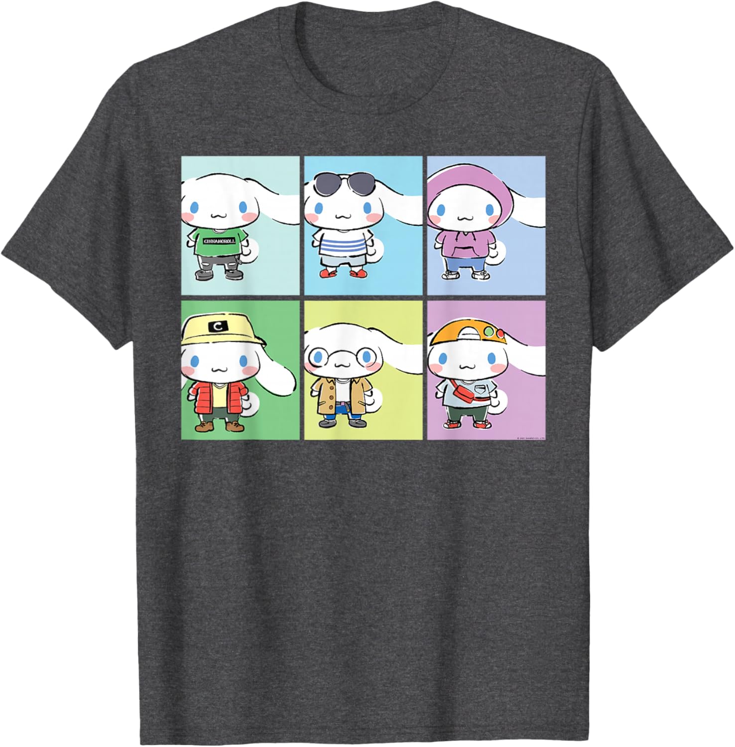 Cinnamoroll Collection Streetwear Squares T-Shirt for Trendy Fashion Lovers - 4