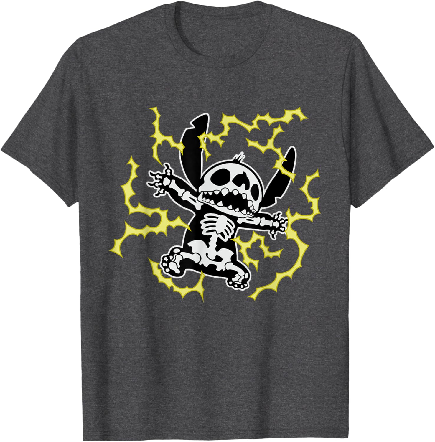 Disney Stitch Skeleton Halloween T-Shirt for Fun and Festive Celebrations - 24