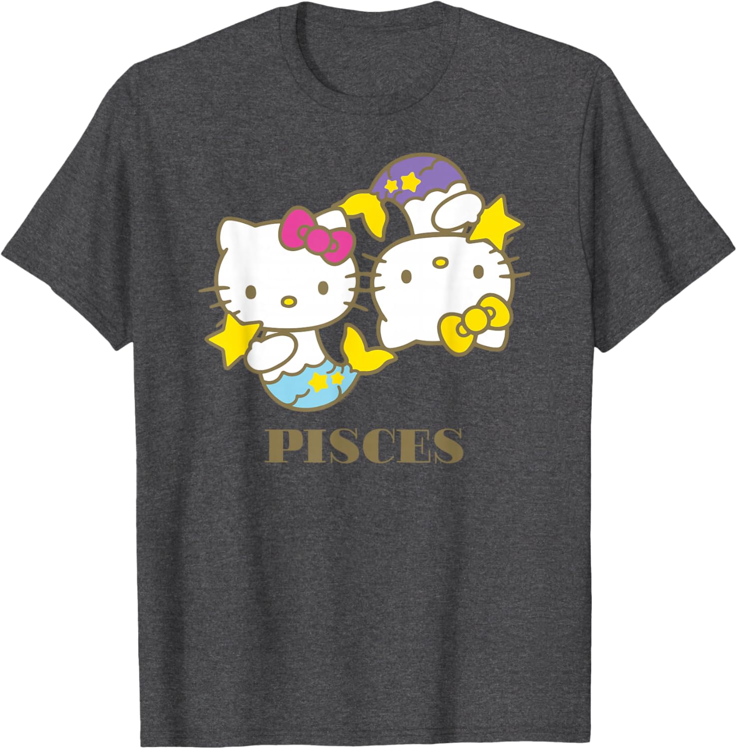 Hello Kitty Pisces T-Shirt Cute Zodiac Apparel for Women and Kids - 7
