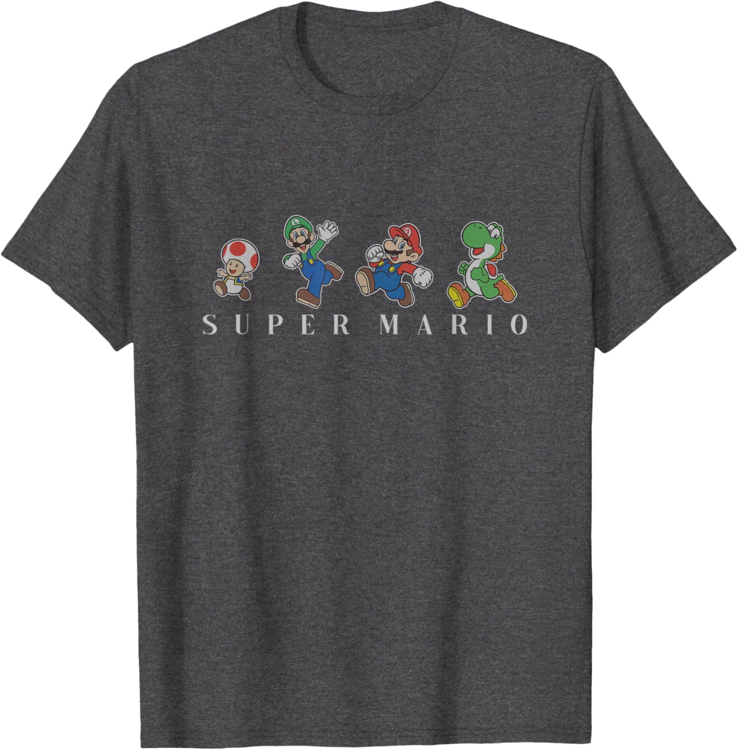 Super Mario Character Line Up T-Shirt for Gaming Fans and Collectors - 7