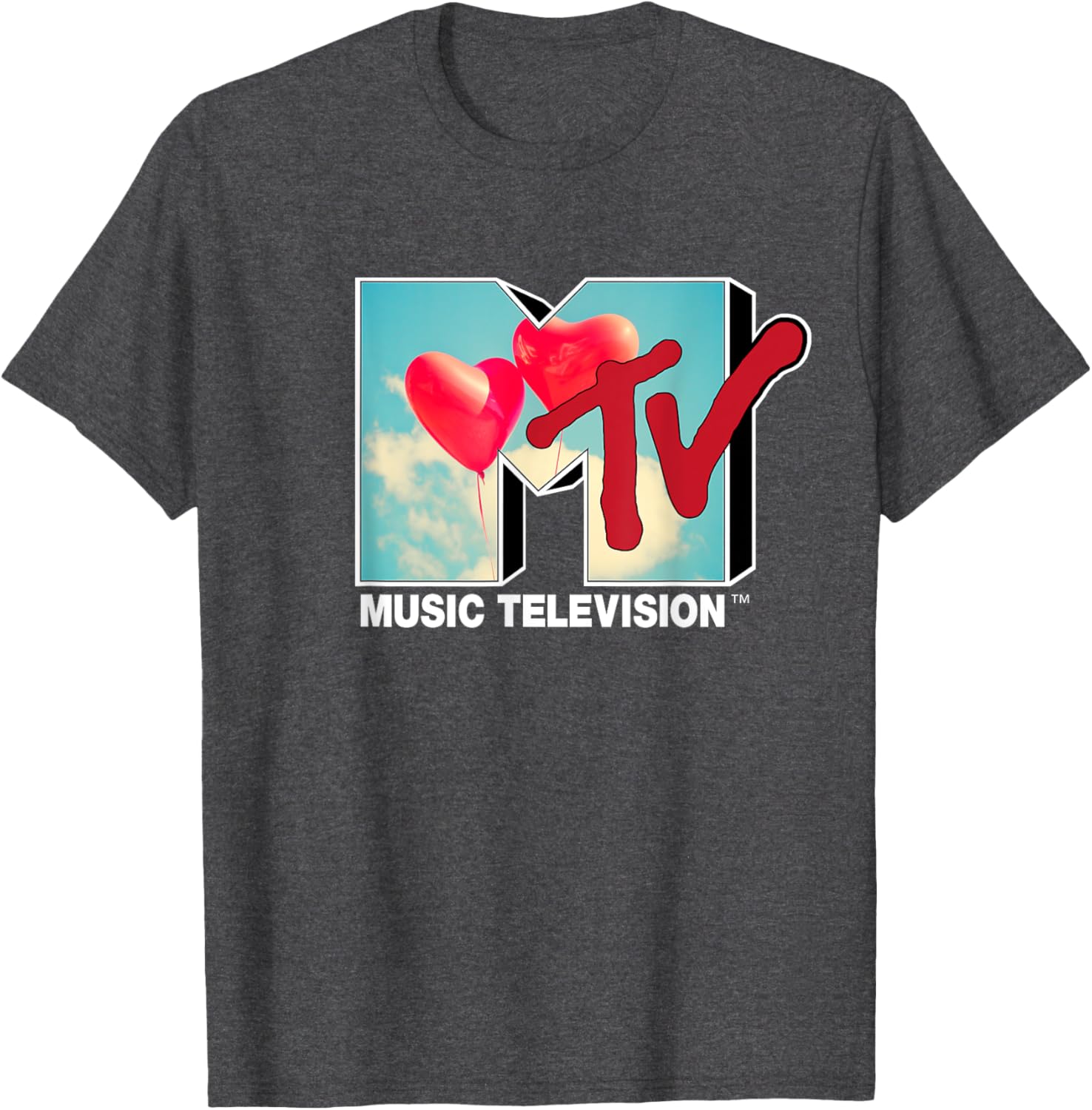 Mademark x MTV Red Heart Balloon T-Shirt for Trendy Fashion Lovers - 2
