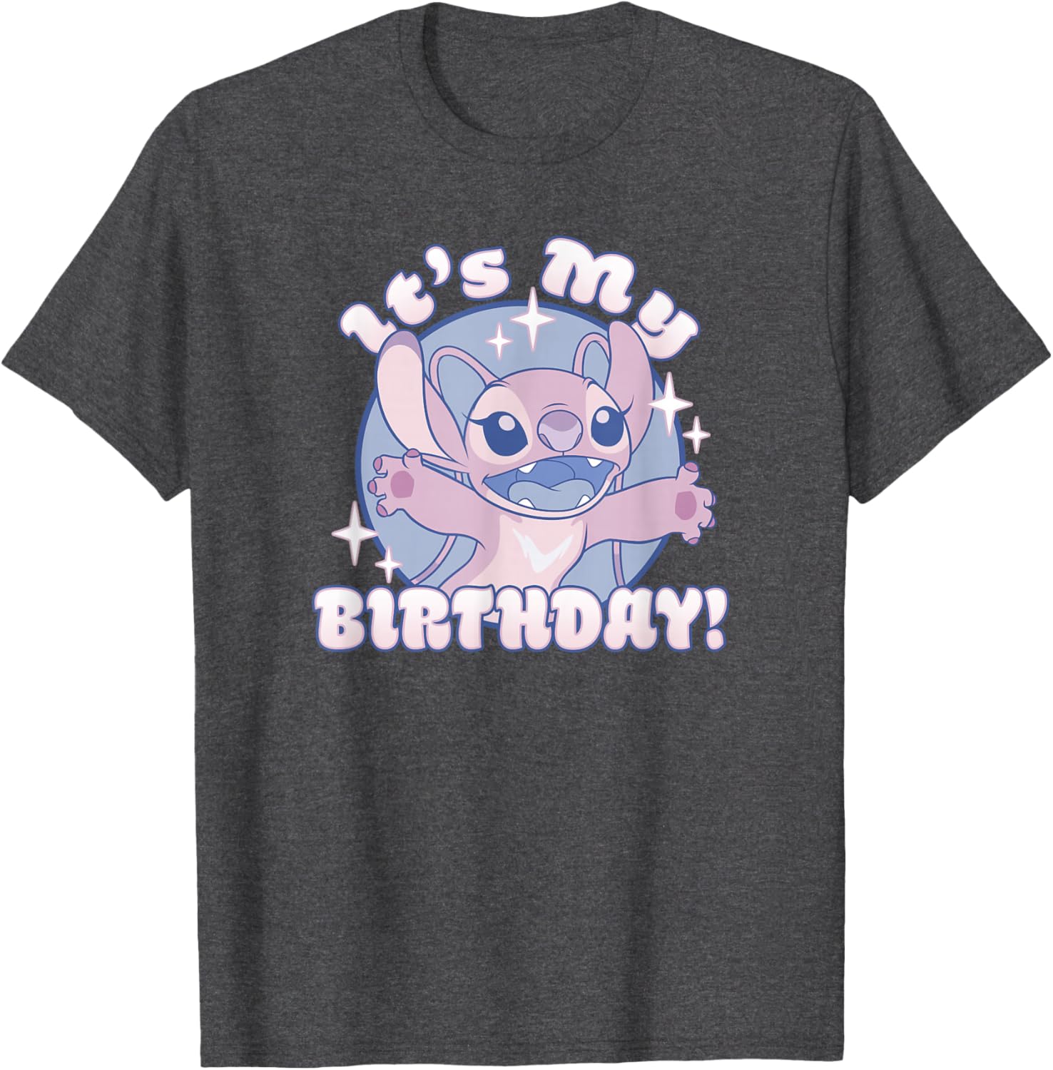 Disney Lilo & Stitch Angel It's My Birthday Retro Sparkle T-Shirt - 9