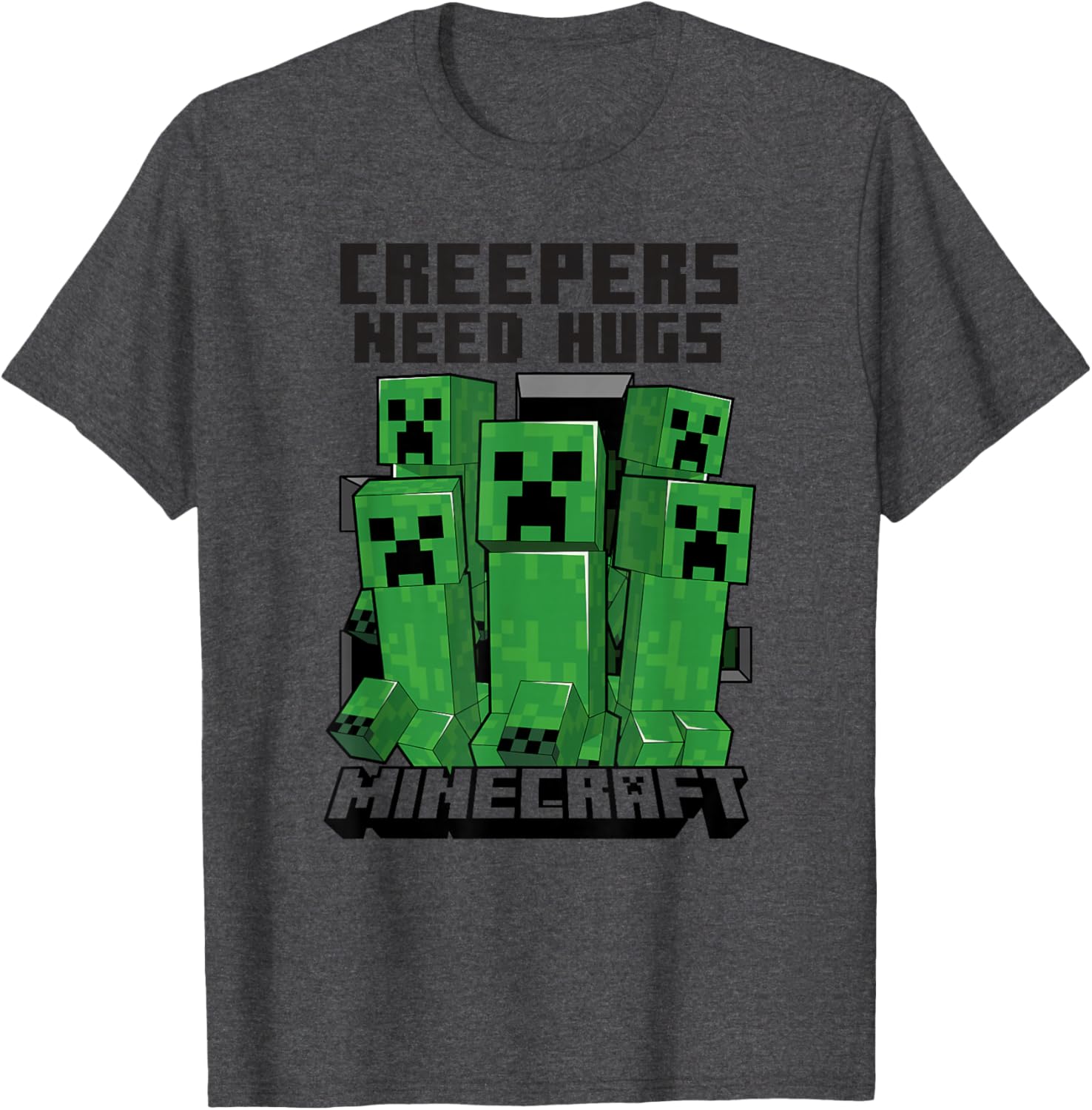 Minecraft Creepers Need Hugs March T-Shirt for Gamers and Fans - 2