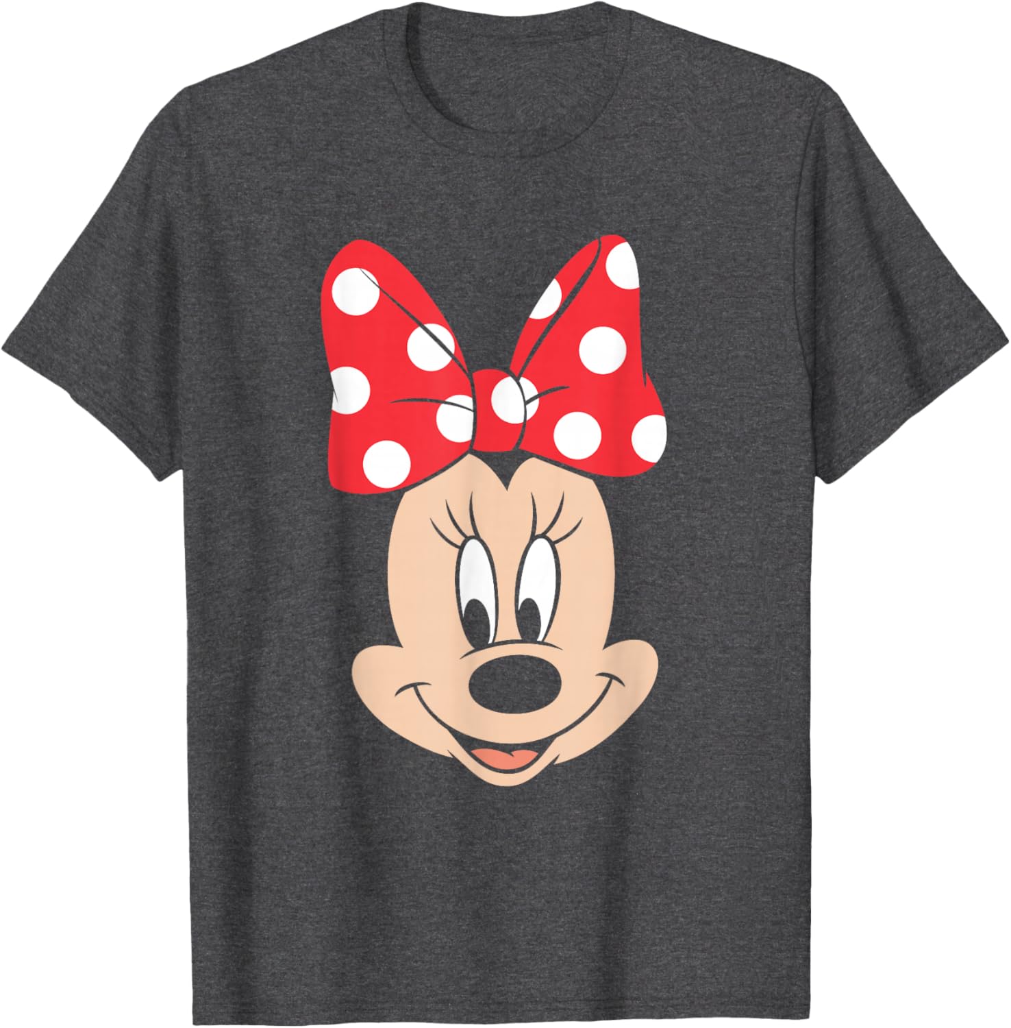 Disney Minnie Mouse Big Face T-Shirt with Polka Dot Bow for Kids - 6