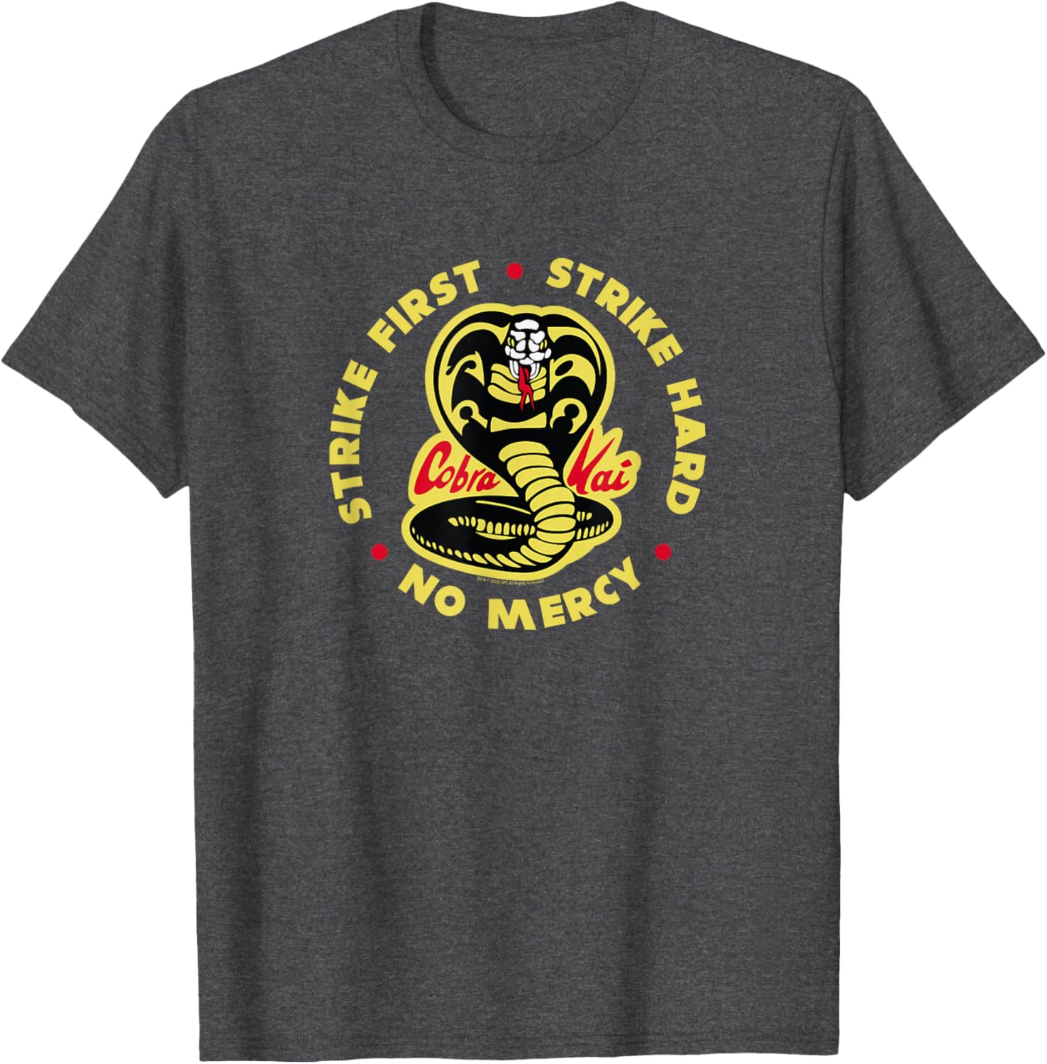 Cobra Kai Strike First Logo T-Shirt for Fans of the Hit TV Show - 7