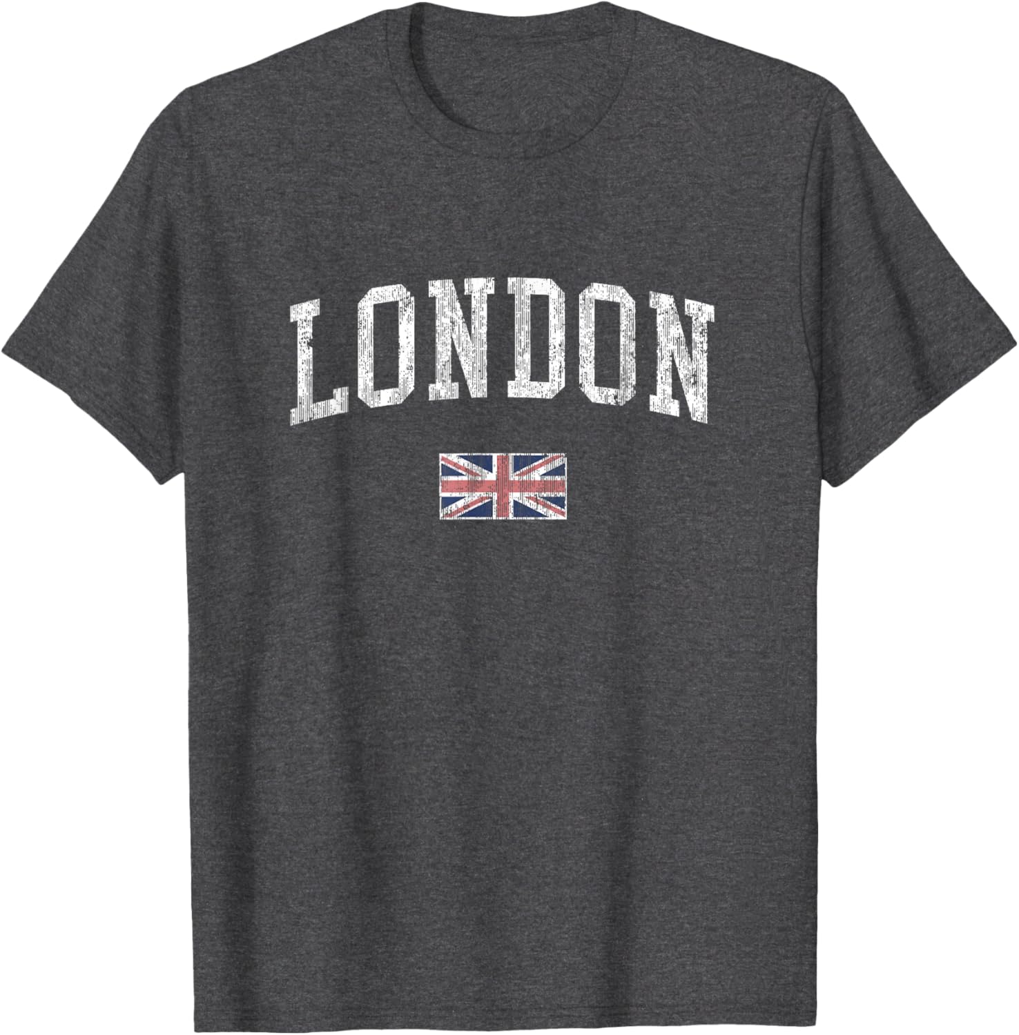 London Vintage Sports T-Shirt with British Flag Design for Men and Women - 2