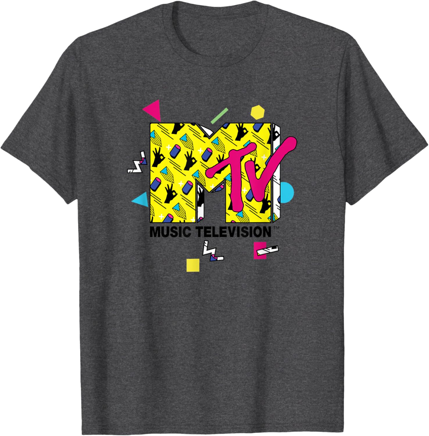 Mademark x MTV Official Logo T-Shirt with 80s 90s Party Art Design - 2