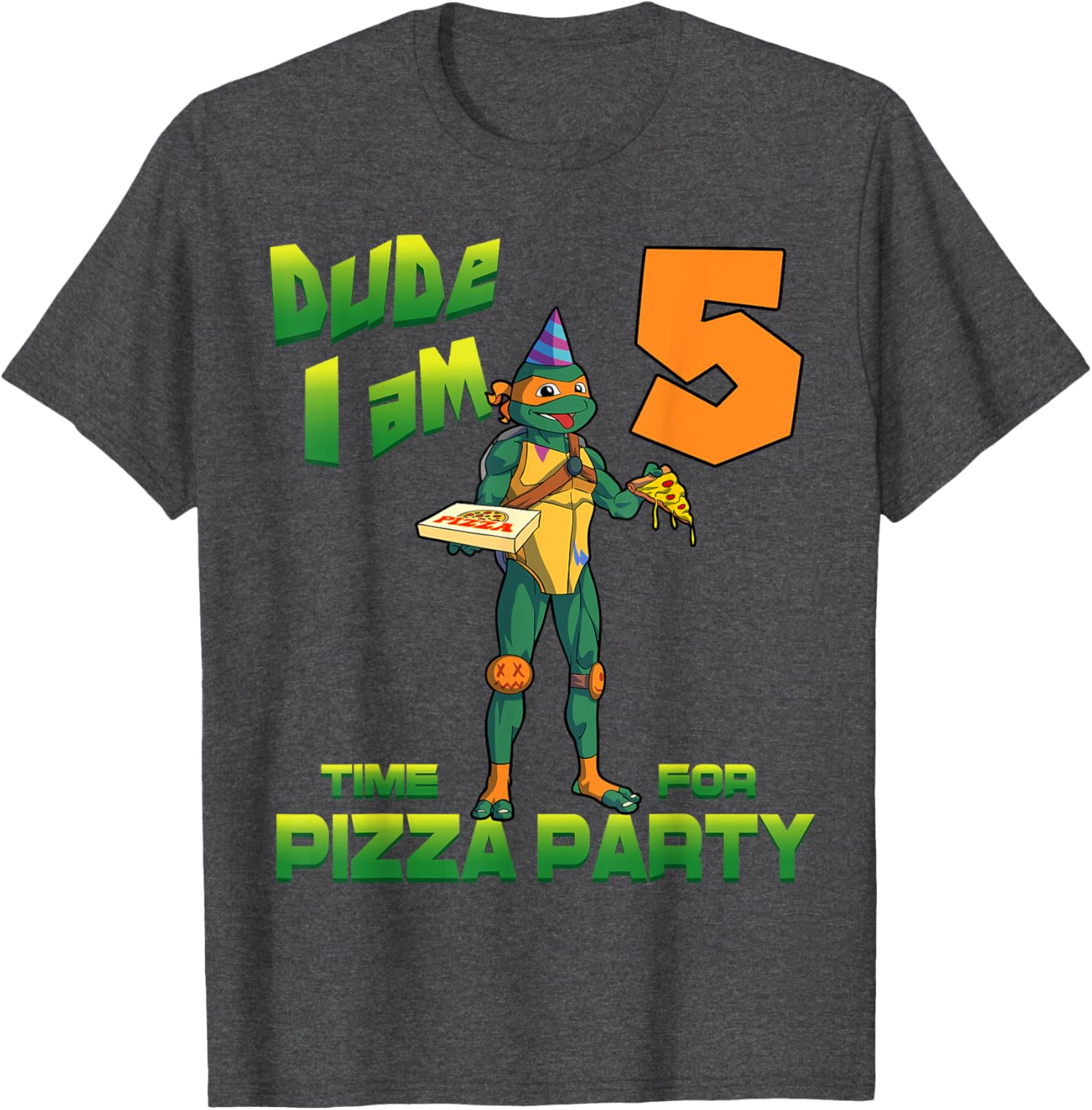 Mademark Teenage Mutant Ninja Turtles Michelangelo Pizza Party T-Shirt - 12