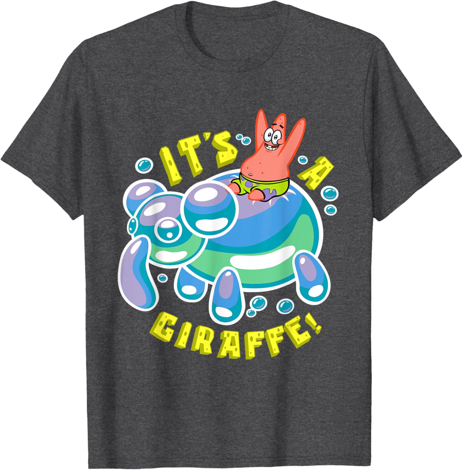 Mademark SpongeBob Patrick Star Riding Balloon Giraffe T-Shirt - 8