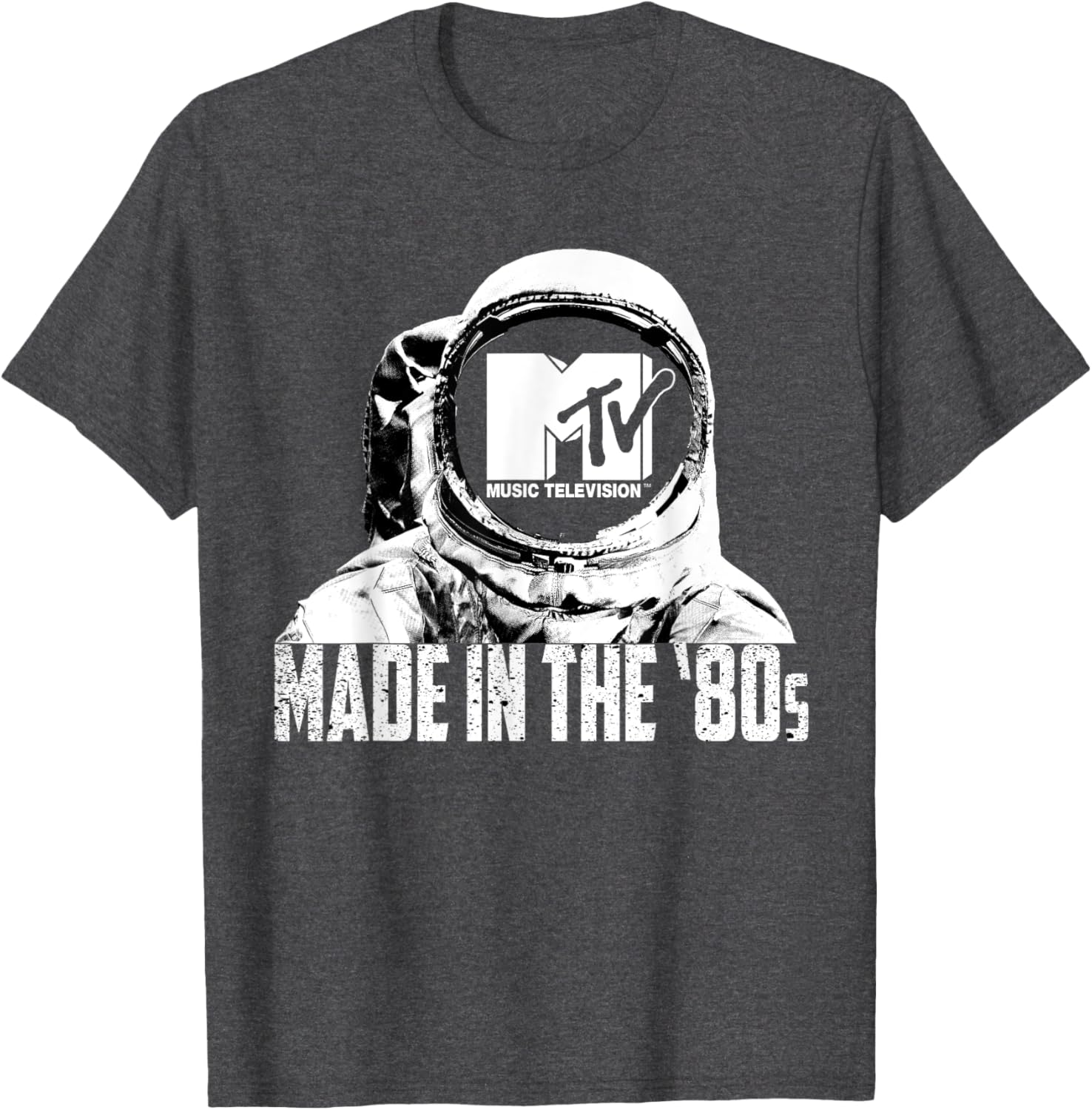 Retro MTV Astronaut T-Shirt Made in the 80s Vintage Logo Tee - 4