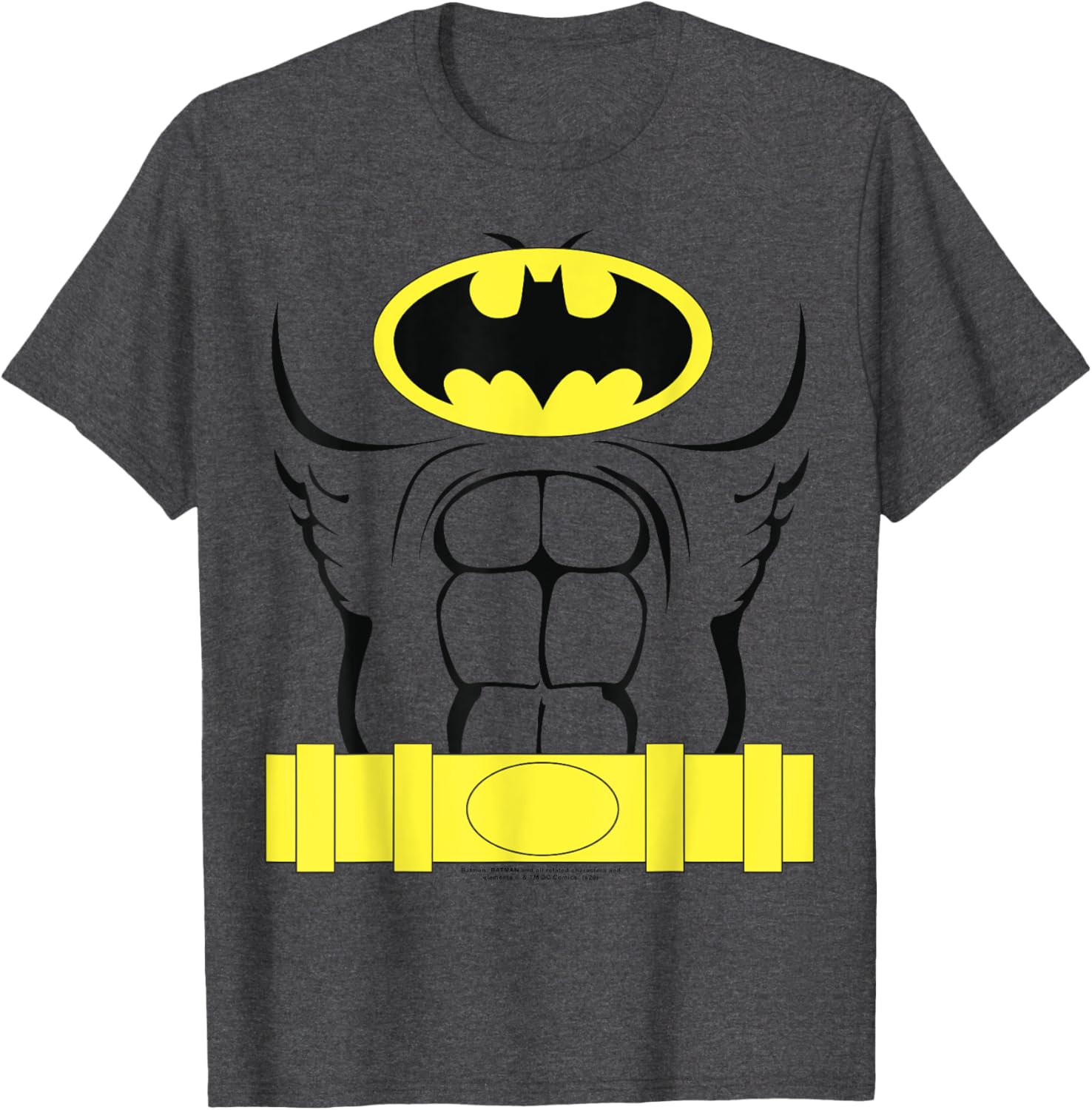 Batman Costume Outline T-Shirt for Fans of DC Comics Superhero Style - 4