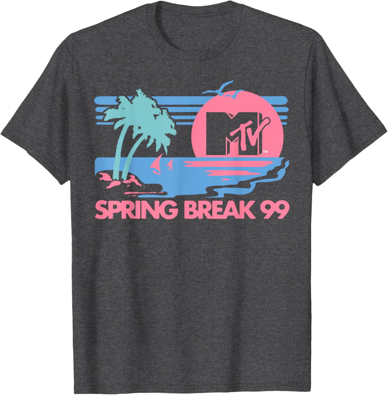 MTV Pastel Colors Spring Break Logo T-Shirt for Beach Fun and Style - 3