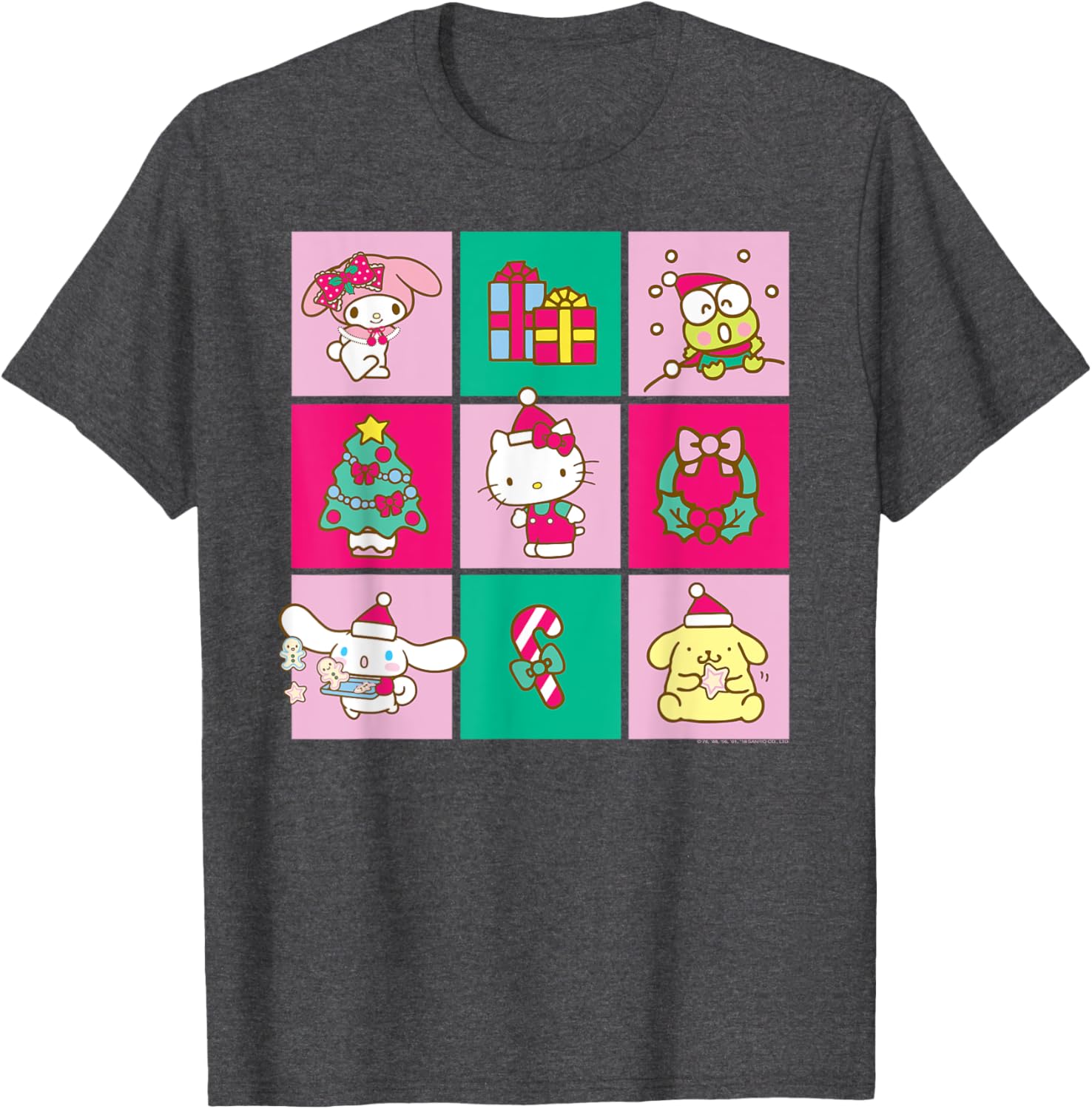 Hello Sanrio Friends Christmas Time Tee Shirt for Festive Fun and Style - 6
