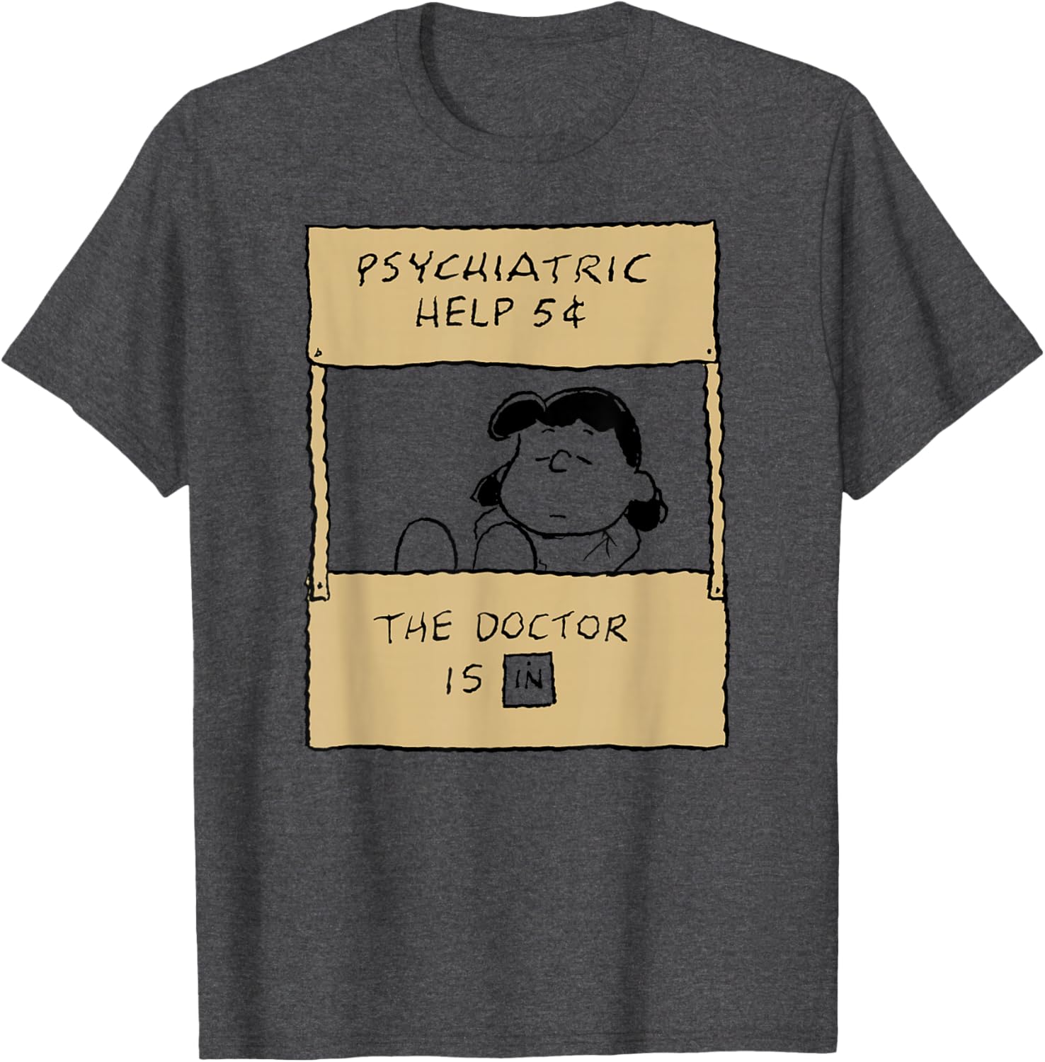 Peanuts Lucy Doctor Is In T-Shirt for Fans of Classic Comics and Fun - 8
