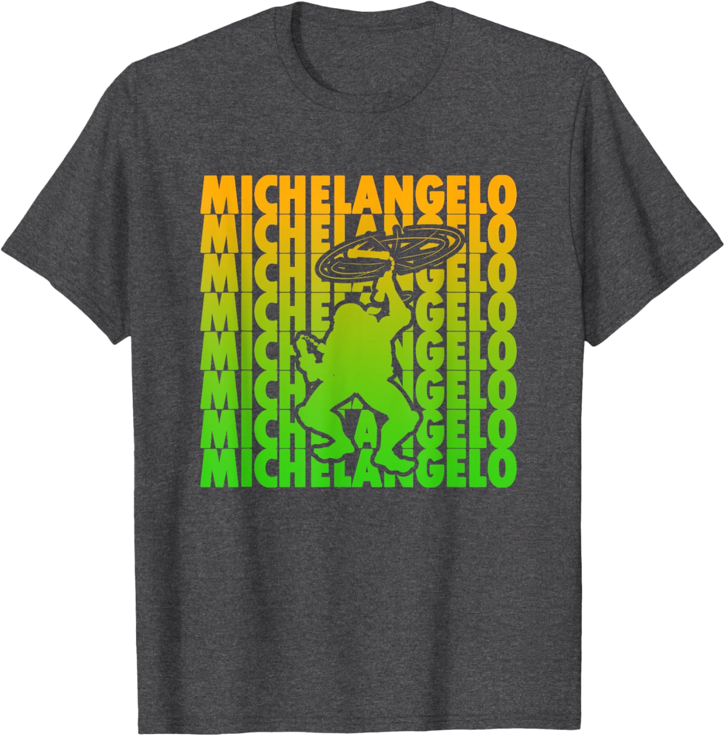 Michelangelo Gradient Silhouette T-Shirt - Mademark x Teenage Mutant Ninja Turtles - 2
