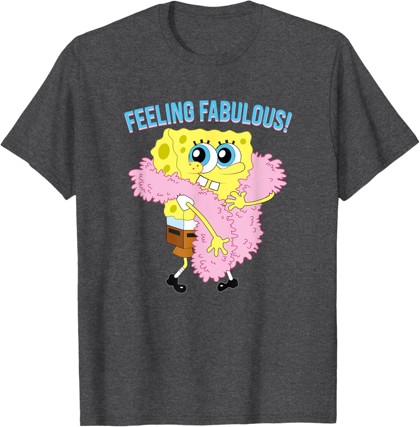 Mademark SpongeBob SquarePants Feeling Fabulous Feather Boa T-Shirt - 9