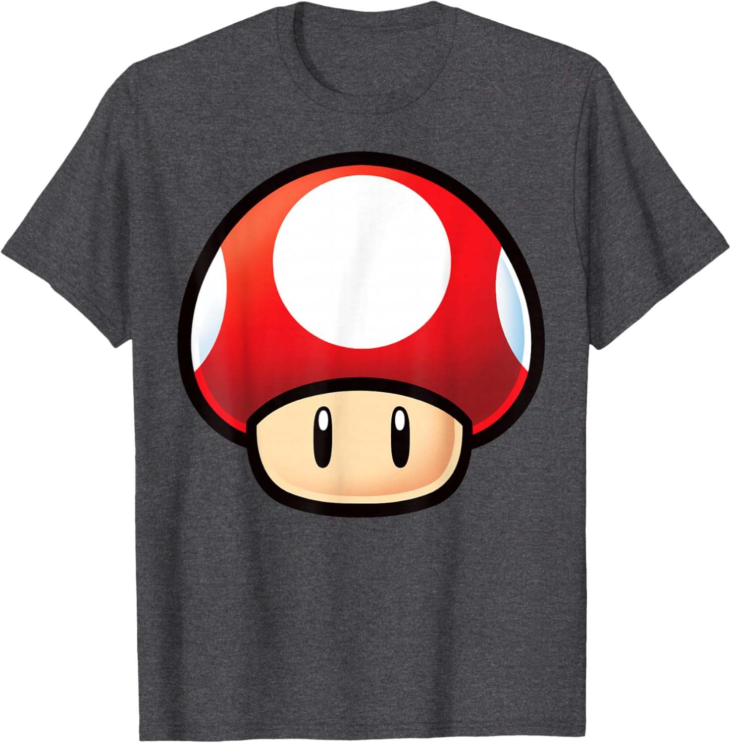 Super Mario Red Mushroom Big Face T-Shirt for Gamers and Fans - 1