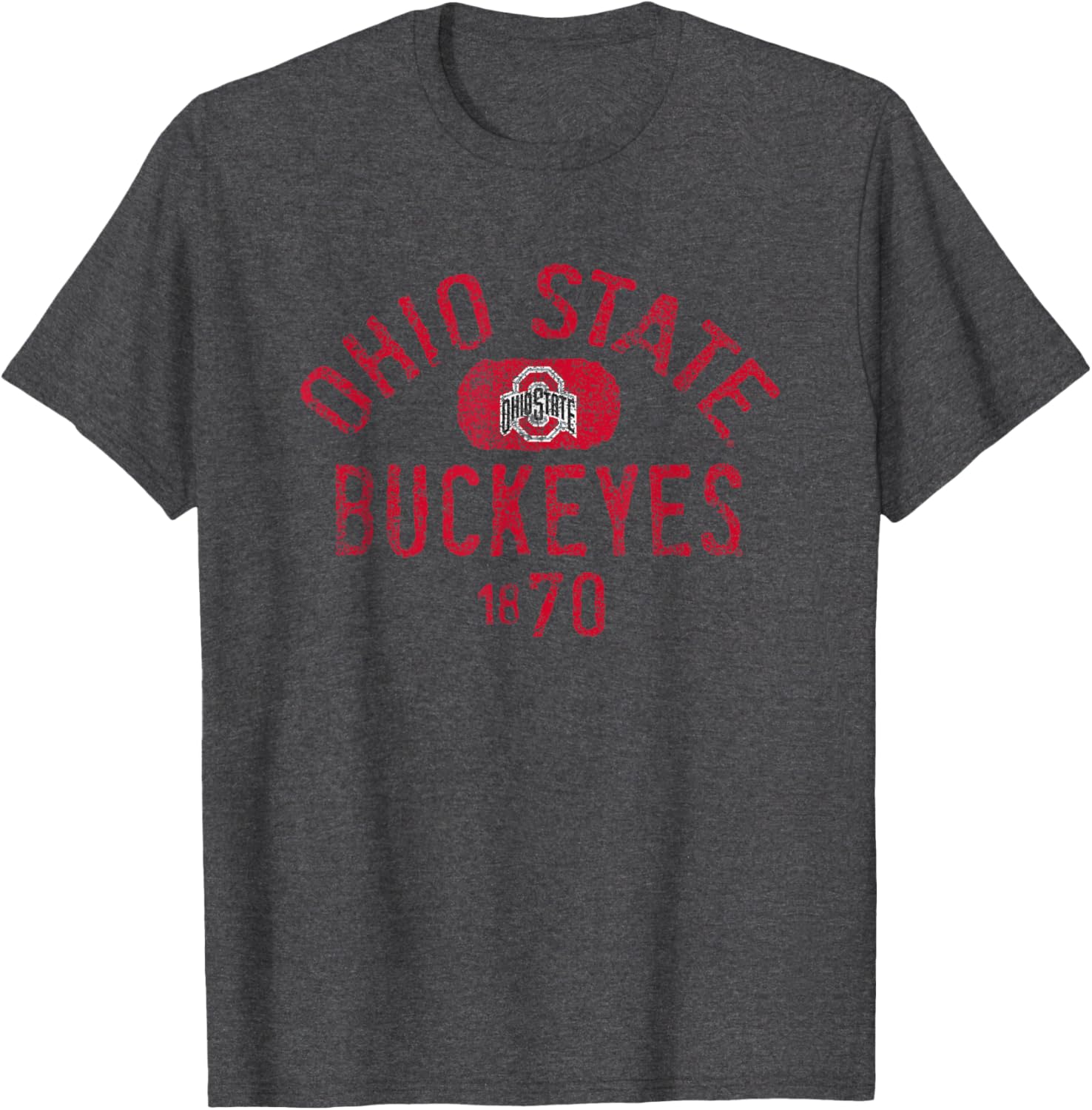 Ohio State Buckeyes Vintage 1870 Dark Heather T-Shirt for Fans - 1