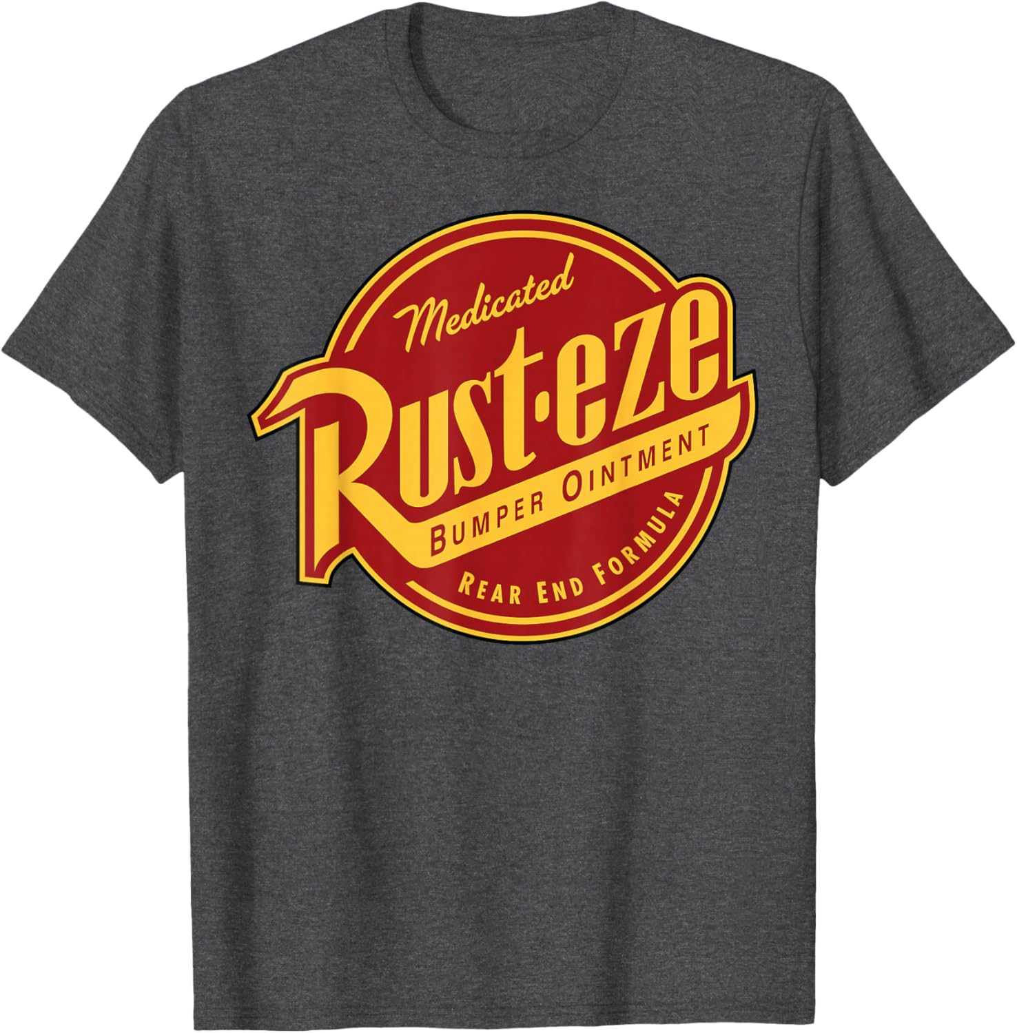 Disney Pixar Cars 2 Rust-Eze Ointment Vintage Badge Logo T-Shirt - 9