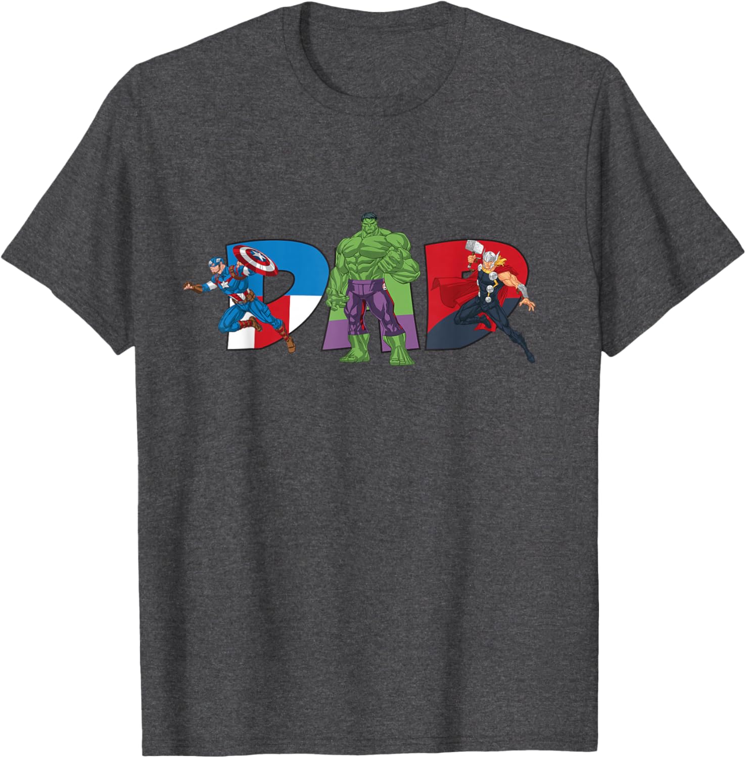 Marvel Avengers Team Dad Father's Day T-Shirt for Family Adventures - 2