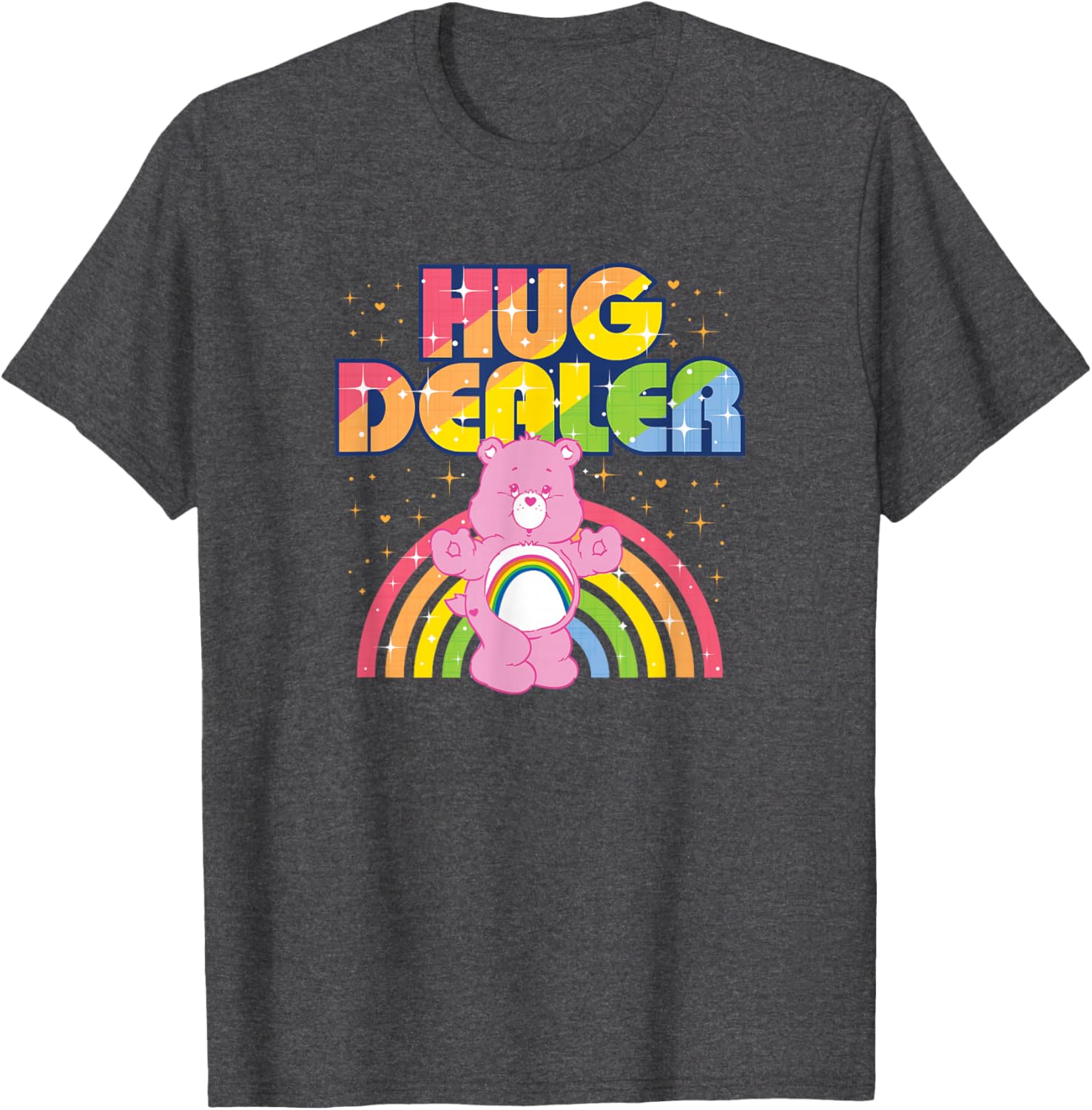 Care Bears Hug Dealer Retro Rainbow T-Shirt for Fun Casual Wear - 5