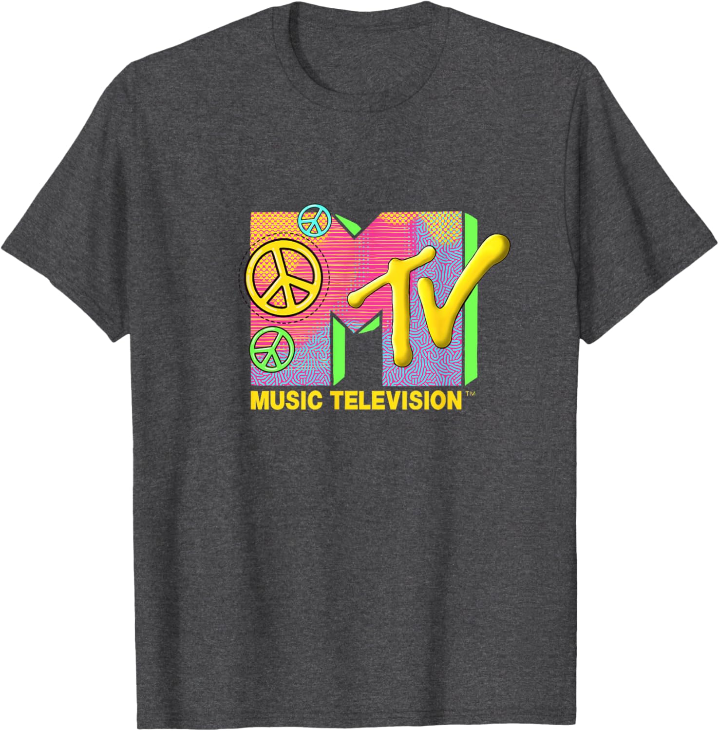 Mademark x MTV Peace Love Happiness T-Shirt - Official Logo Apparel - 7