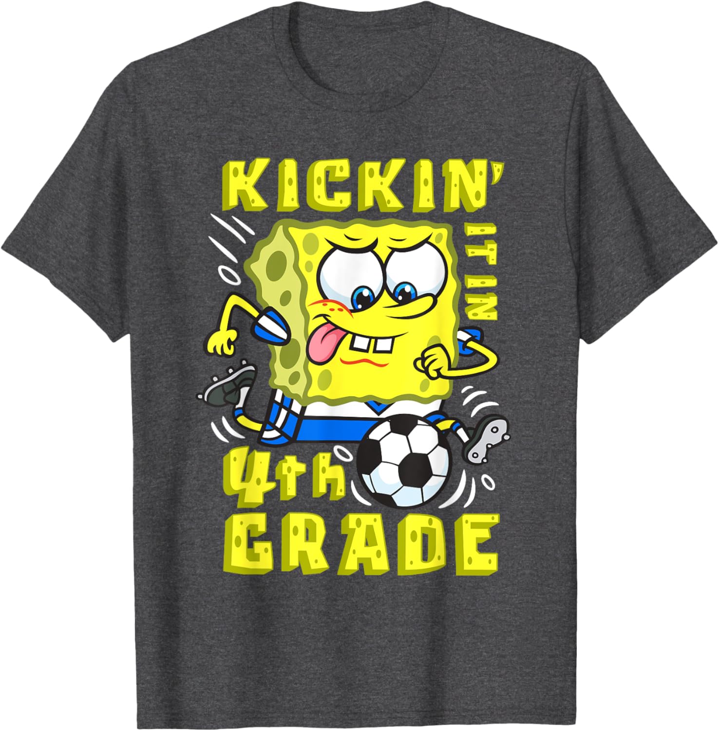 Mademark SpongeBob SquarePants Kickin It Football T-Shirt for Kids - 2