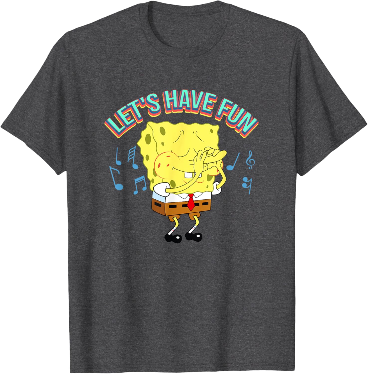 Mademark SpongeBob SquarePants Let's Have Fun T-Shirt for Kids and Adults - 2