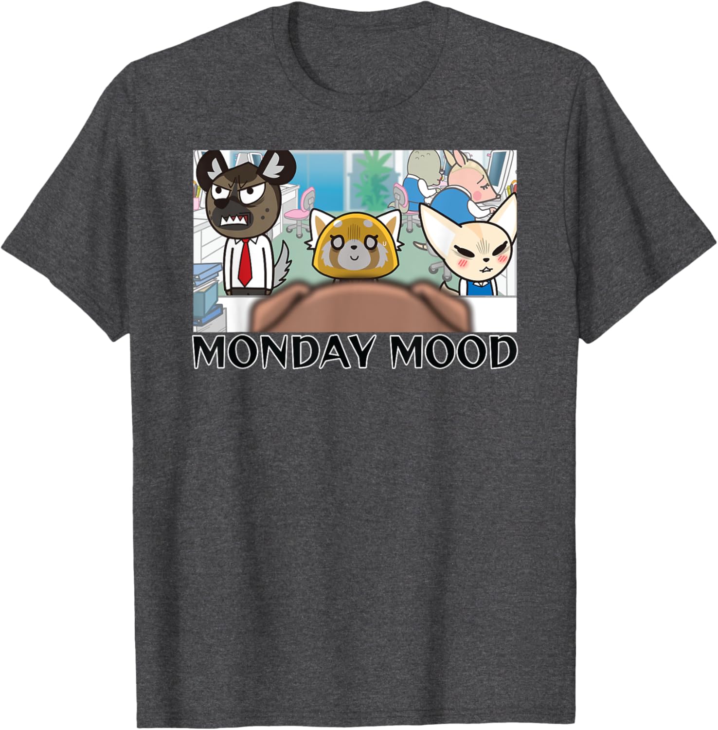 Aggretsuko Season 2 Monday Mood T-Shirt for Fans of Fun Anime Apparel - 8