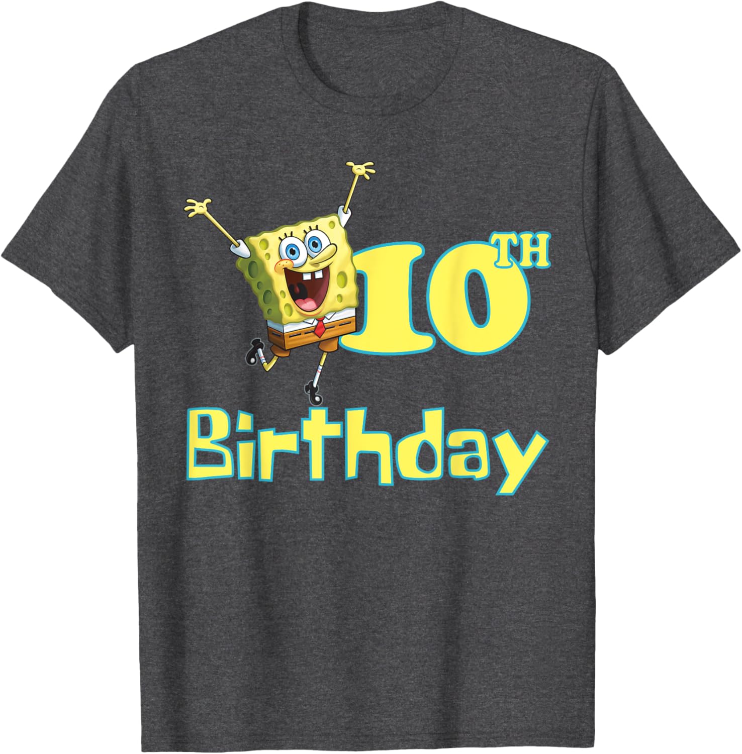Mademark SpongeBob SquarePants 10th Birthday T-Shirt for Kids and Fans - 17