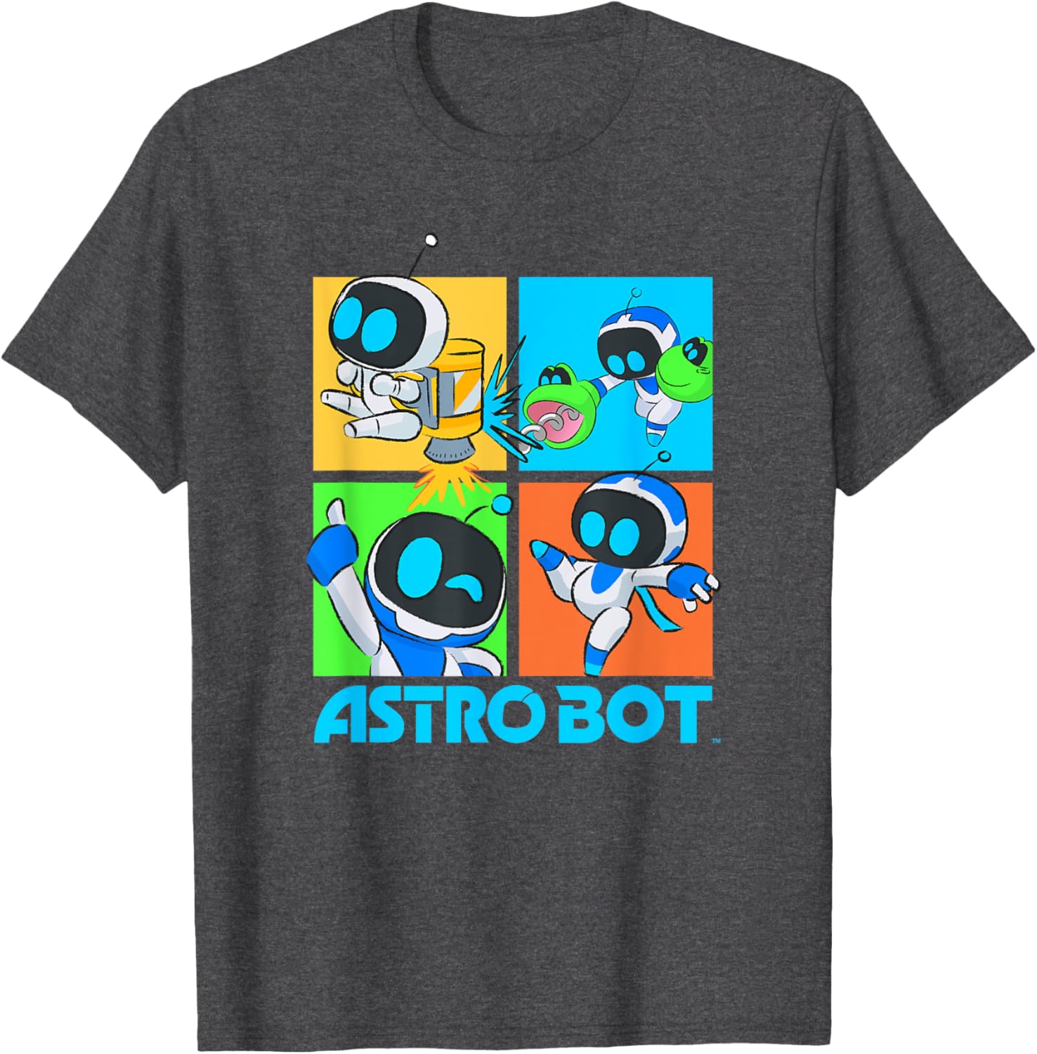 Astro Bot Rescue Mission T-Shirt for Gamers - Fun Fighting Pose Design - 4