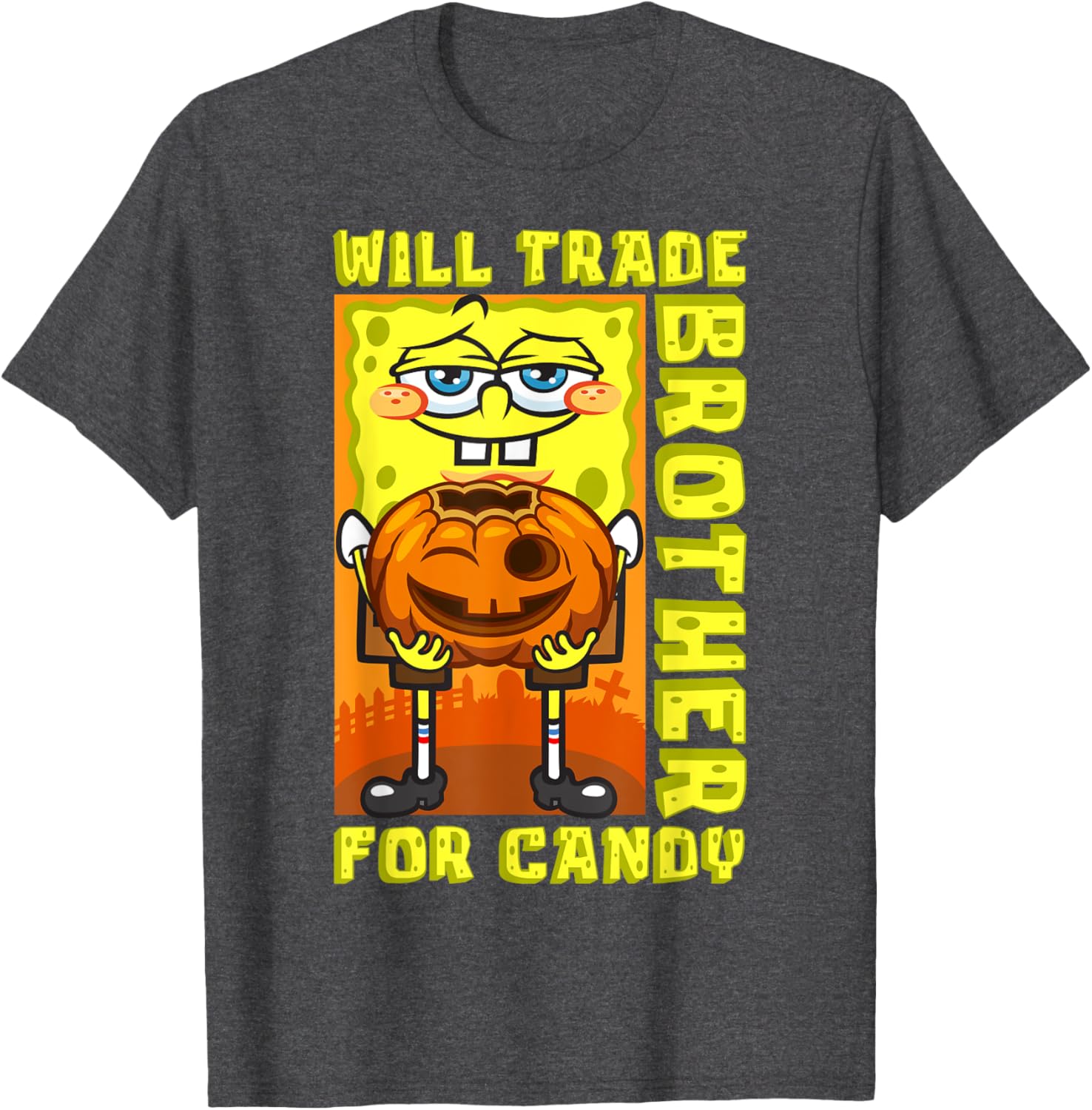 Funny SpongeBob SquarePants T-Shirt - Trade Brother for Candy Gift - 10